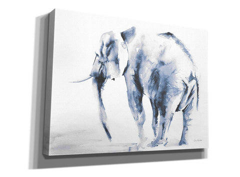 Image of 'Lone Elephant Blue Gray' by Alan Majchrowicz, Giclee Canvas Wall Art