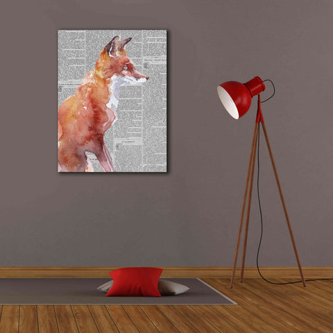 Image of 'Sly As A Fox Newsprint' by Alan Majchrowicz, Giclee Canvas Wall Art,26x34