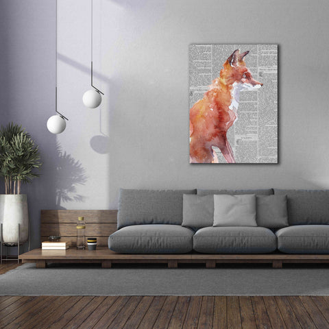 Image of 'Sly As A Fox Newsprint' by Alan Majchrowicz, Giclee Canvas Wall Art,40x54