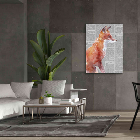 Image of 'Sly As A Fox Newsprint' by Alan Majchrowicz, Giclee Canvas Wall Art,40x54
