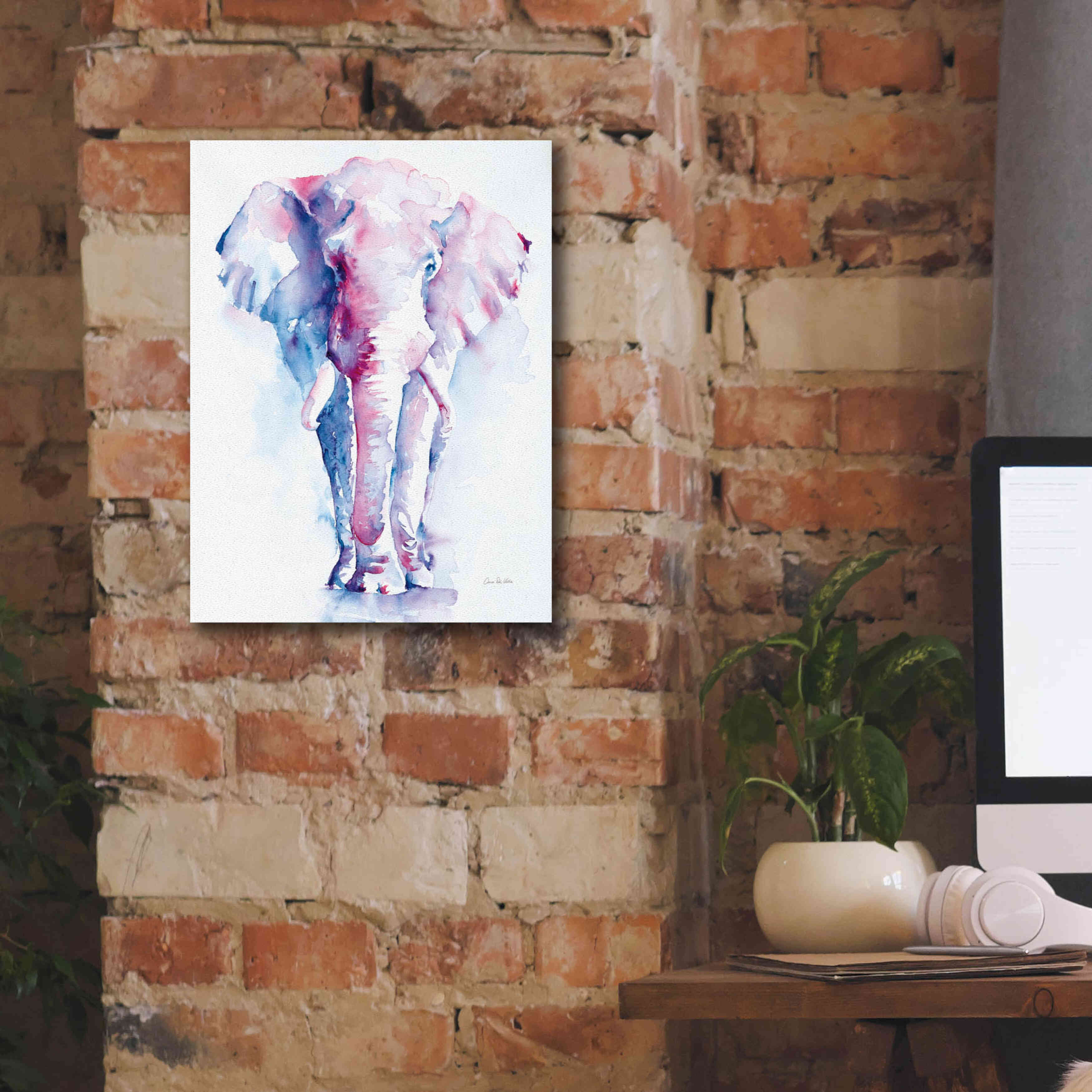 'An Elephant Never Forgets V2' by Alan Majchrowicz, Giclee Canvas Wall Art,12x16
