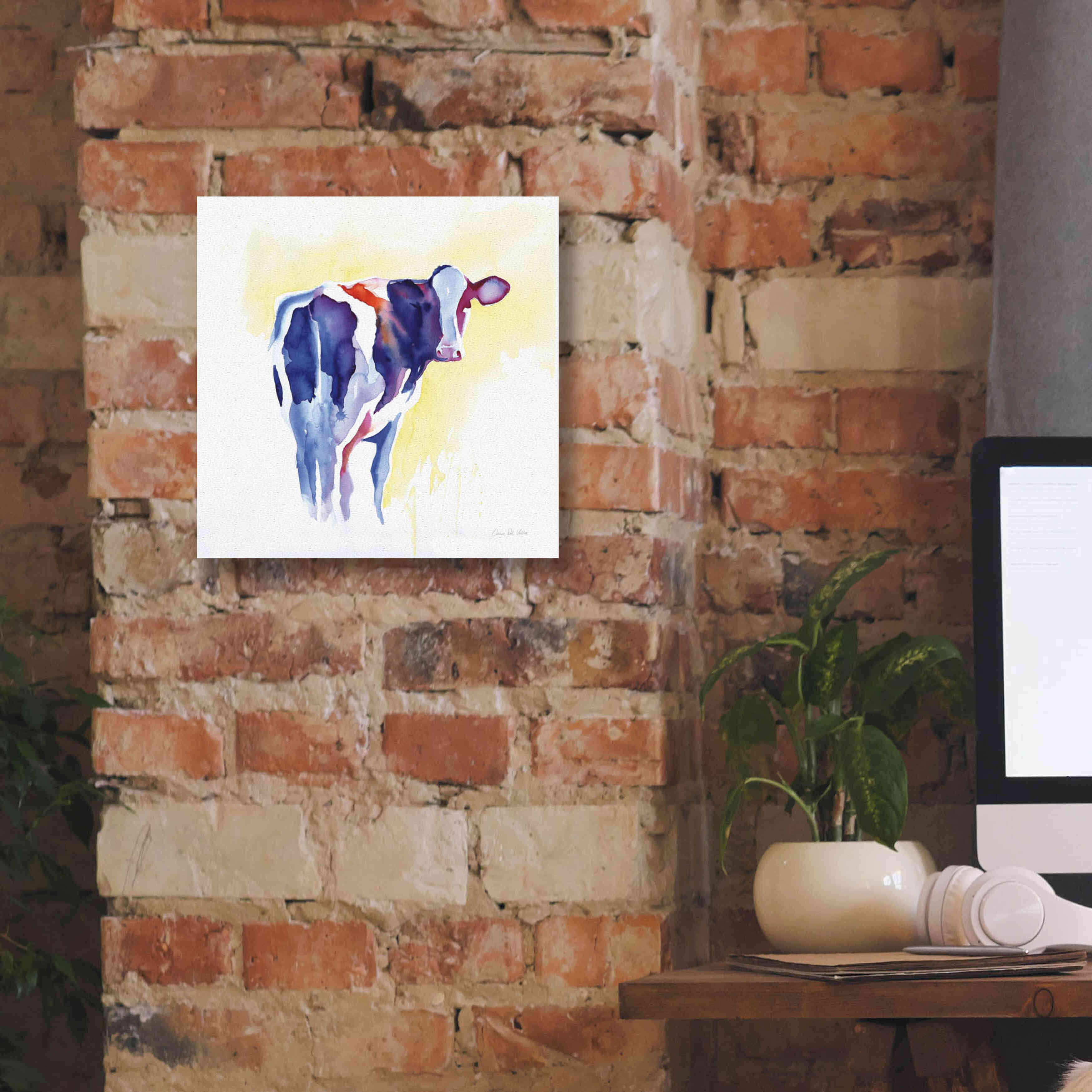 'Holstein I' by Alan Majchrowicz, Giclee Canvas Wall Art,12x12
