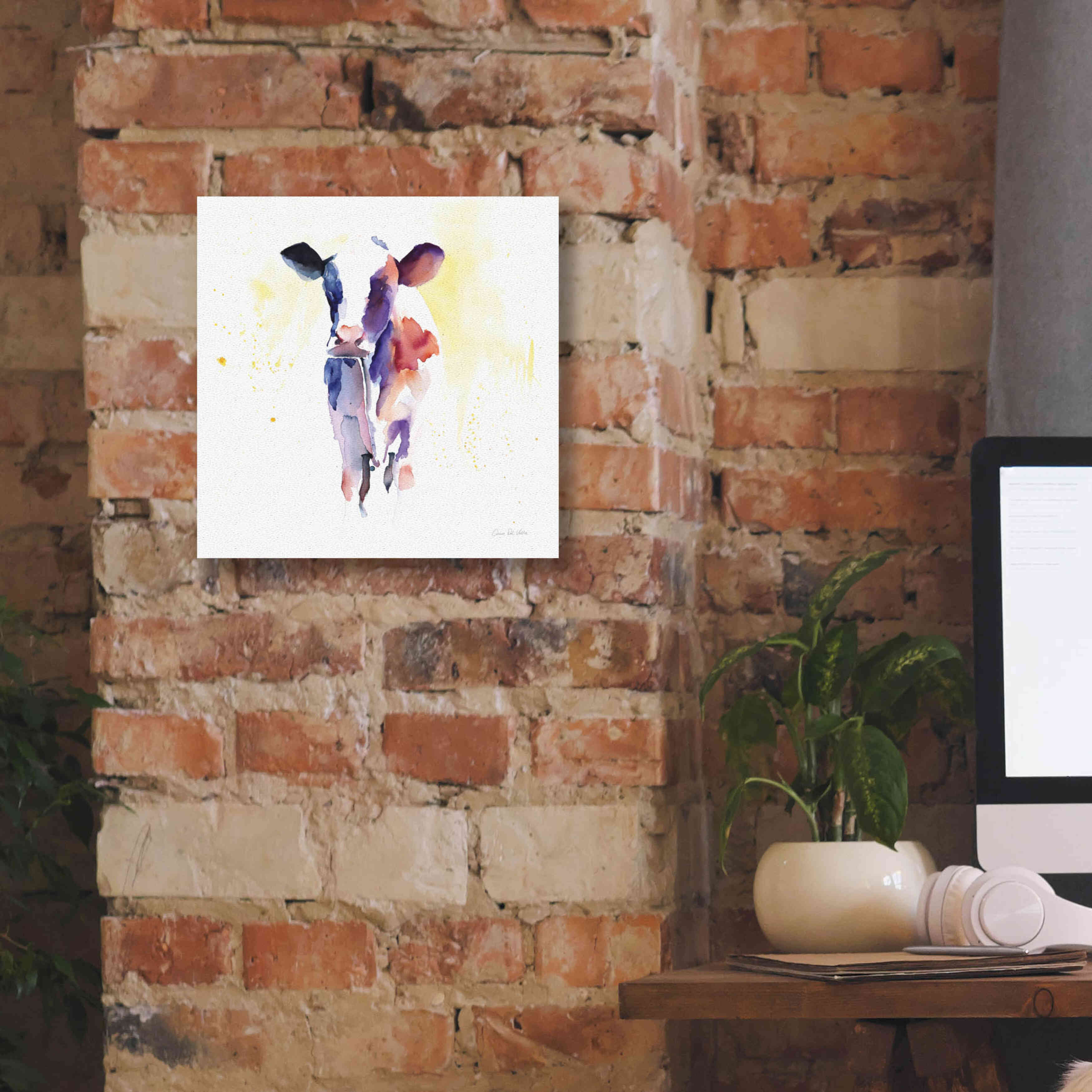 'Holstein II' by Alan Majchrowicz, Giclee Canvas Wall Art,12x12