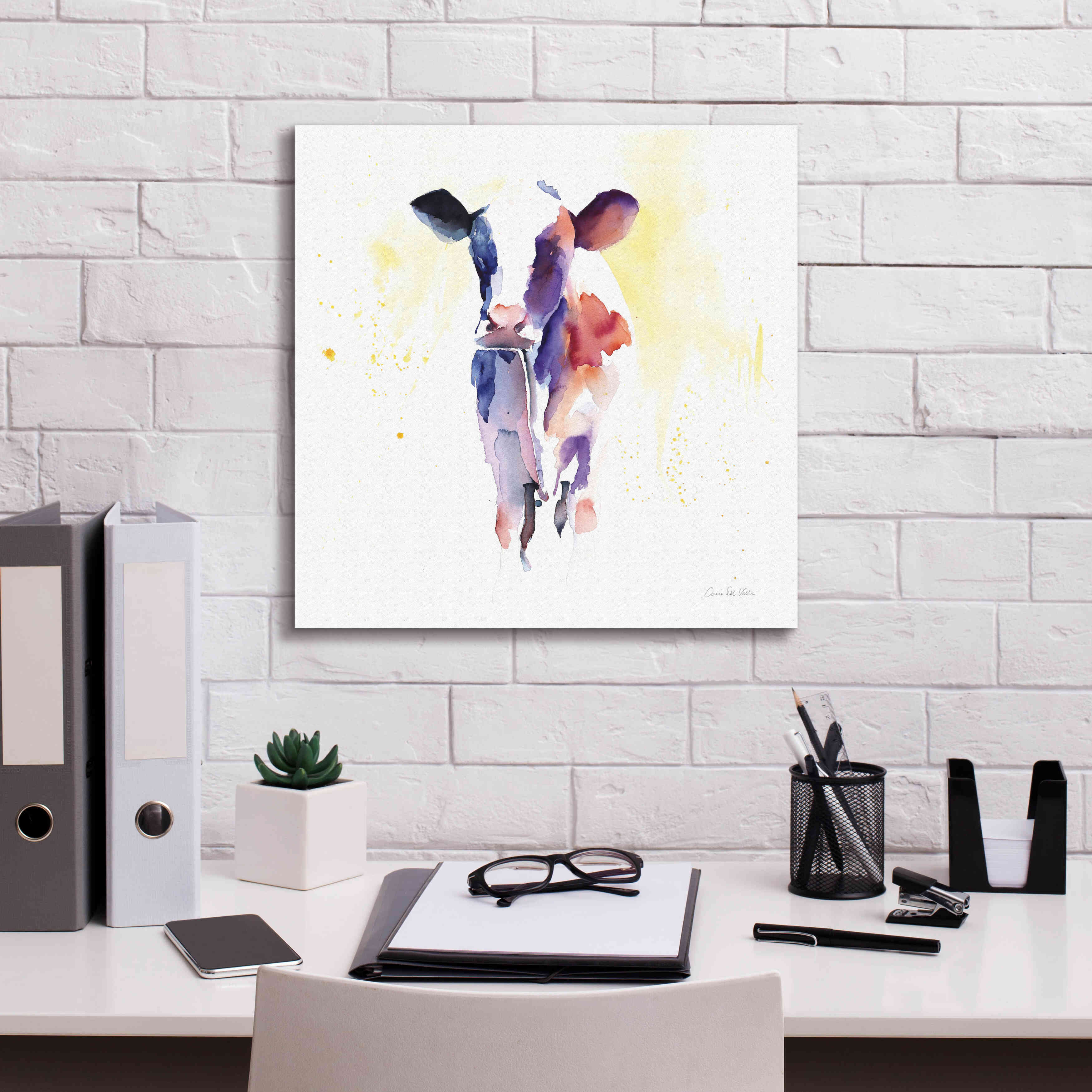 'Holstein II' by Alan Majchrowicz, Giclee Canvas Wall Art,18x18