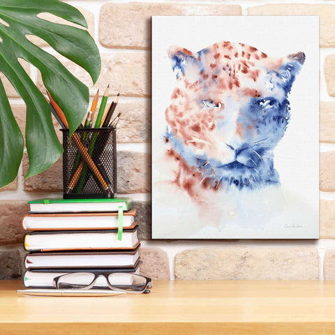 Image of 'Copper And Blue Cheetah' by Alan Majchrowicz, Giclee Canvas Wall Art,12x16