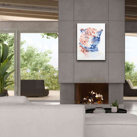 Image of 'Copper And Blue Cheetah' by Alan Majchrowicz, Giclee Canvas Wall Art,26x34