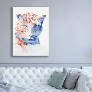 'Copper And Blue Cheetah' by Alan Majchrowicz, Giclee Canvas Wall Art,40x54