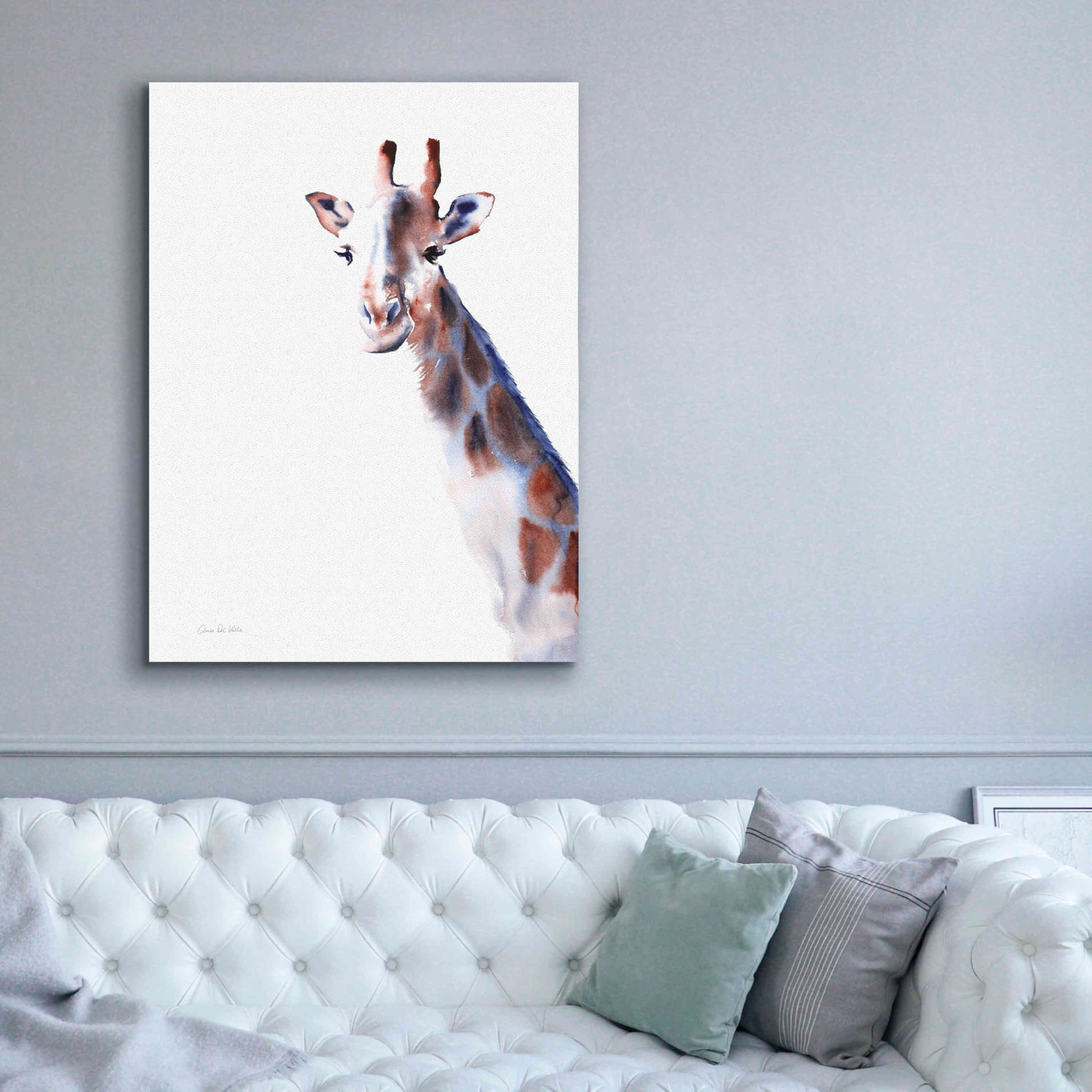 'Copper And Blue Giraffe' by Alan Majchrowicz, Giclee Canvas Wall Art,40x54