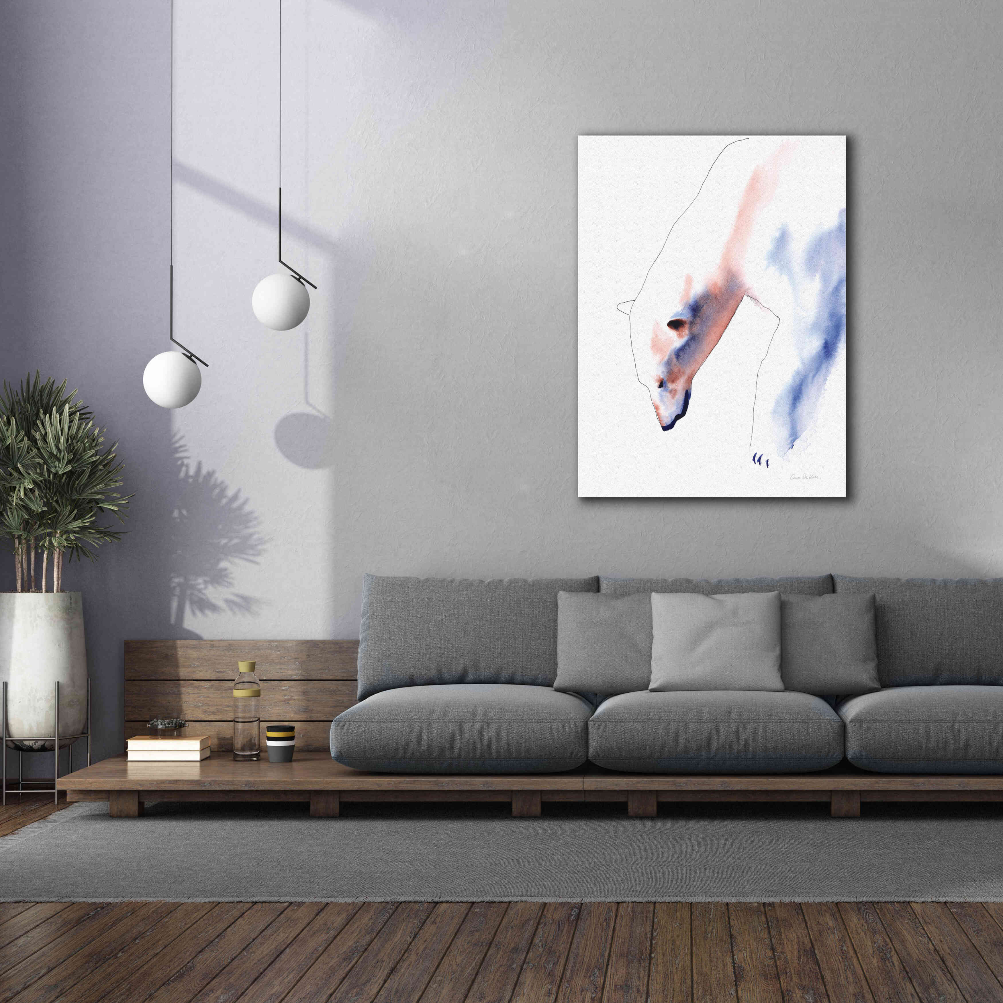 'Copper And Blue Polar Bear' by Alan Majchrowicz, Giclee Canvas Wall Art,40x54