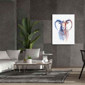'Copper And Blue Ram' by Alan Majchrowicz, Giclee Canvas Wall Art,40x54