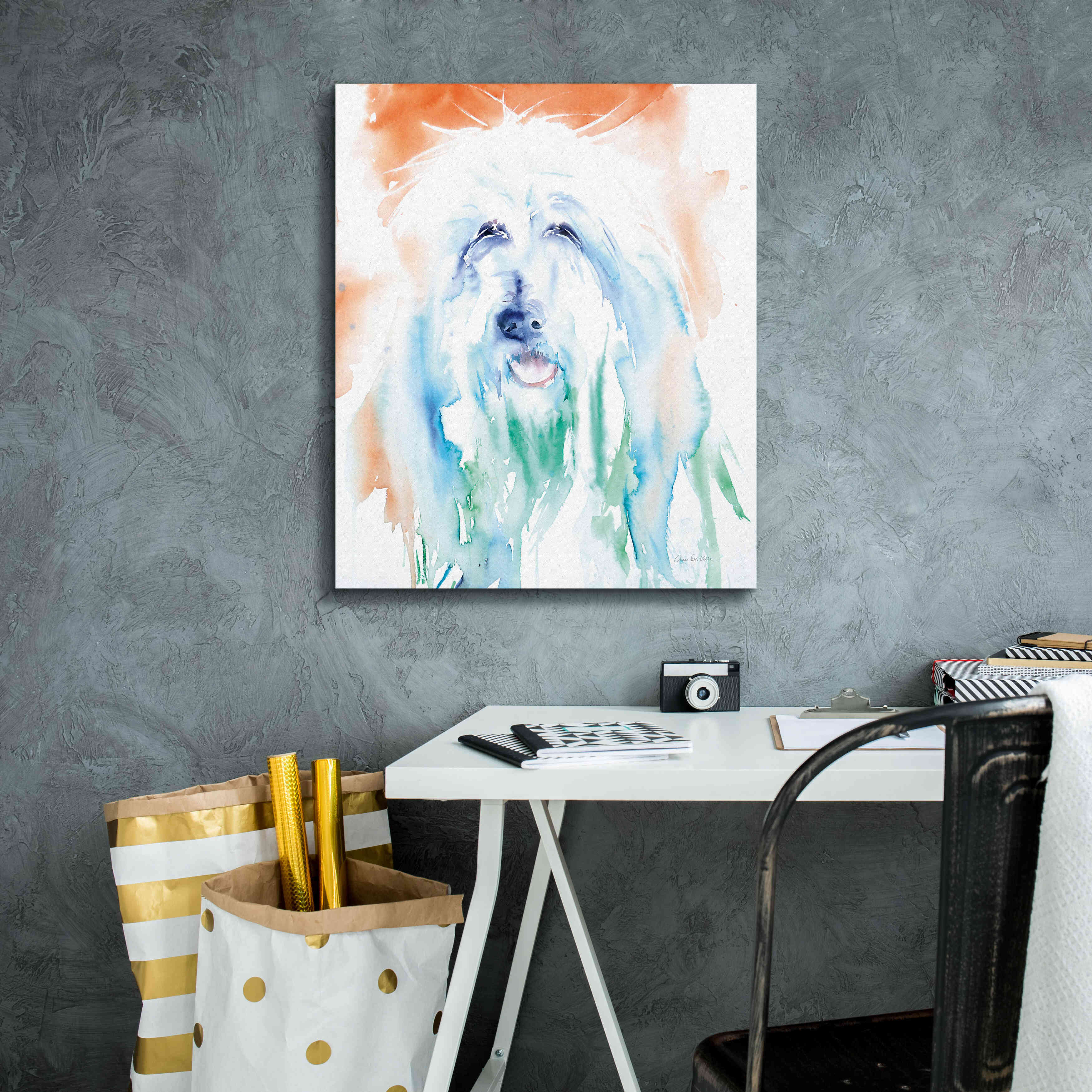 'Sheep Dog' by Alan Majchrowicz, Giclee Canvas Wall Art,20x24