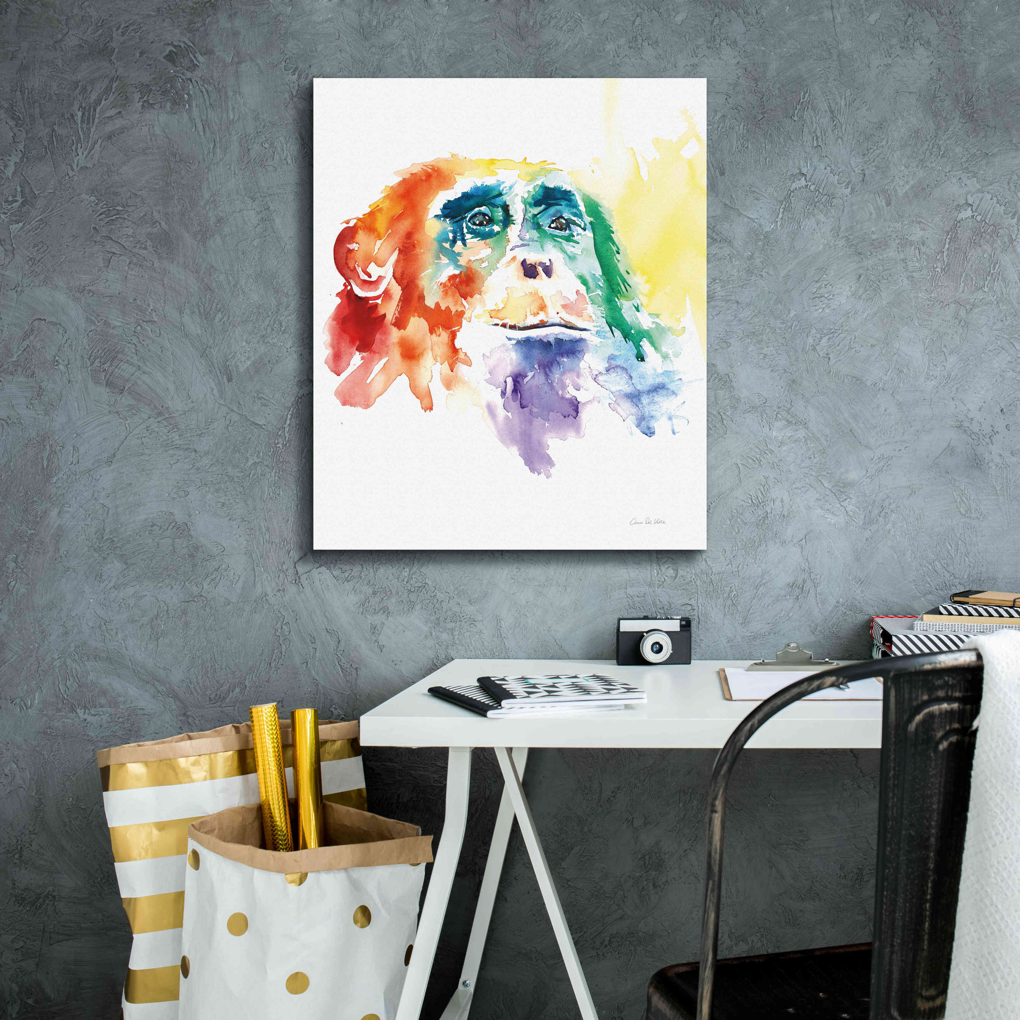 'Chimpanzee I' by Alan Majchrowicz, Giclee Canvas Wall Art,20x24
