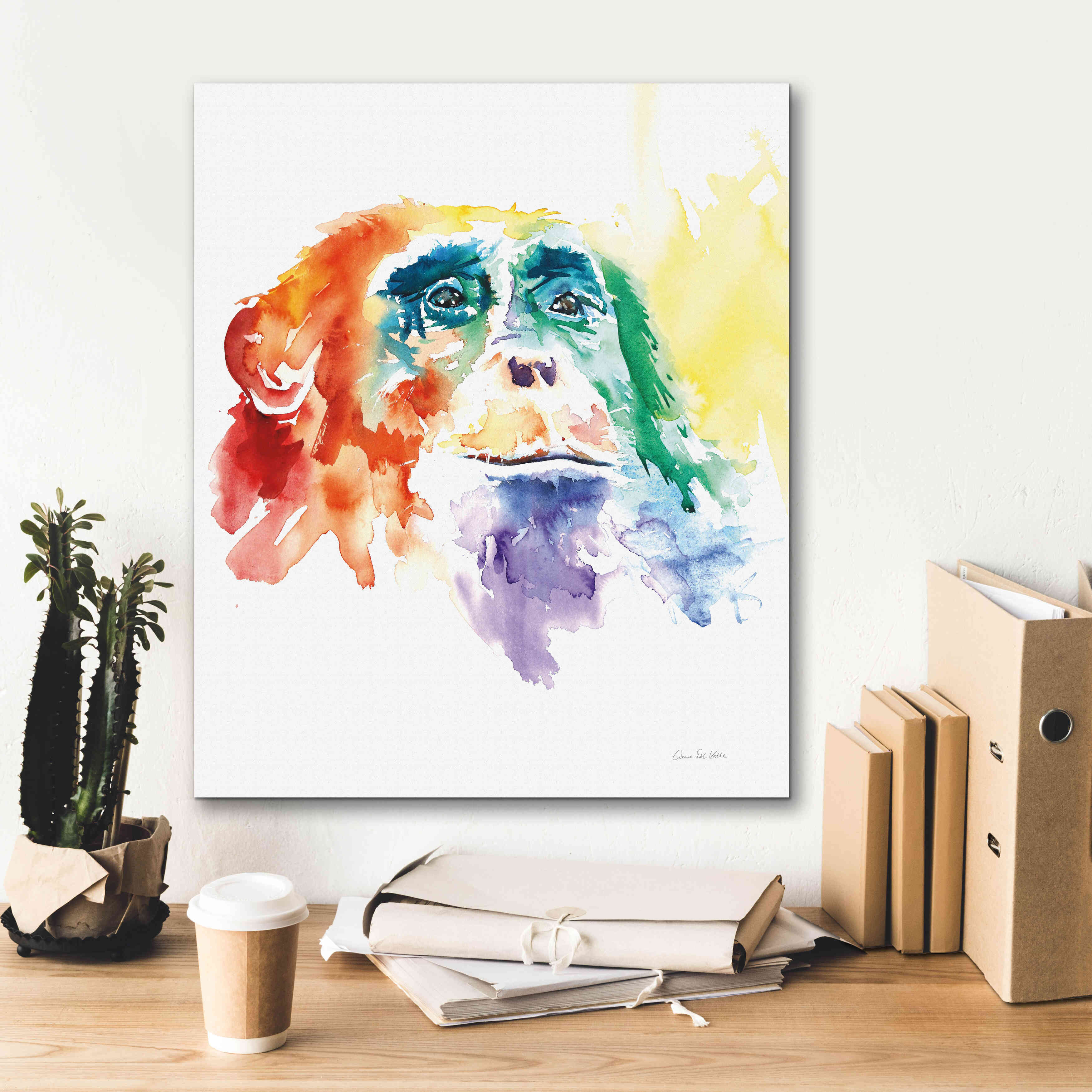 'Chimpanzee I' by Alan Majchrowicz, Giclee Canvas Wall Art,20x24