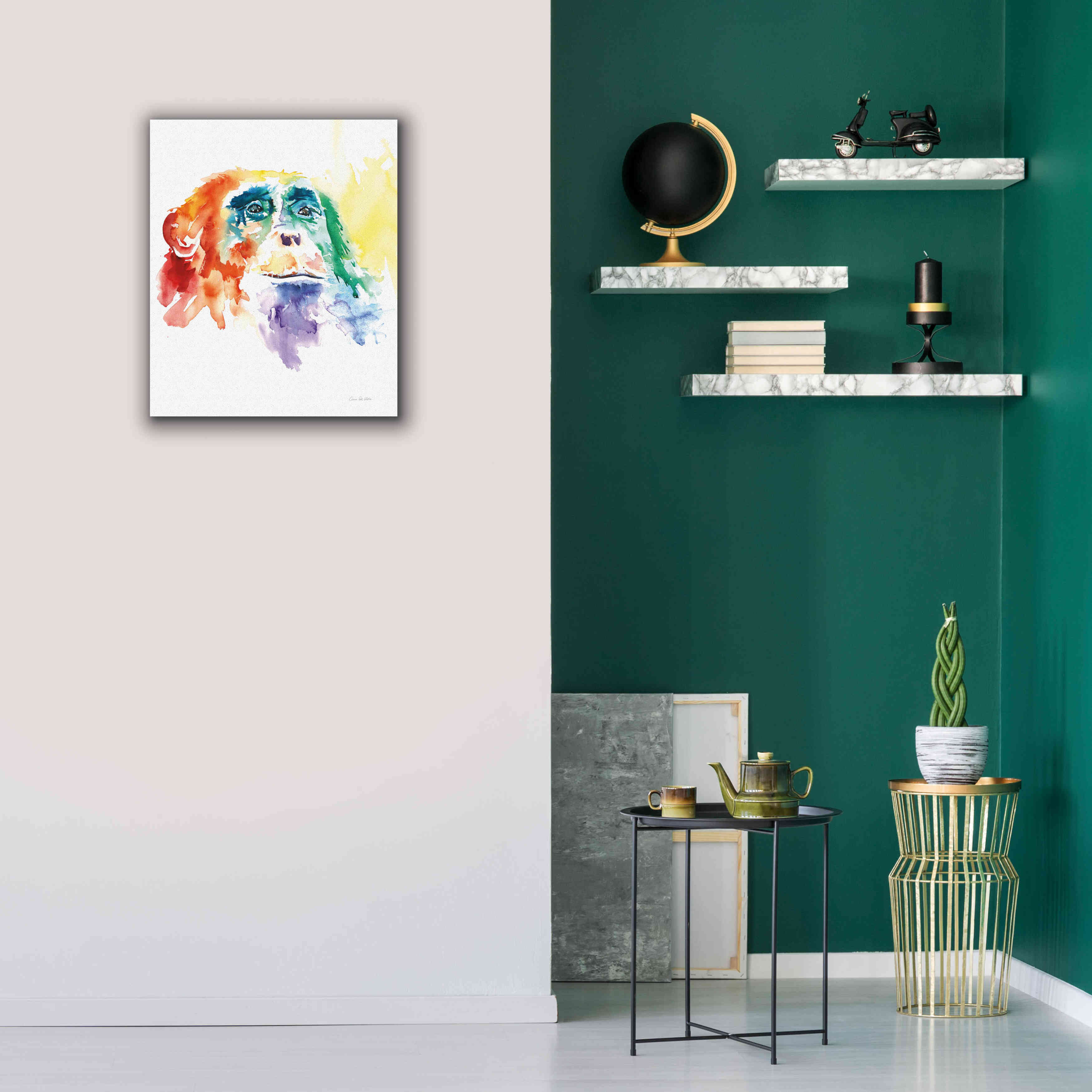 'Chimpanzee I' by Alan Majchrowicz, Giclee Canvas Wall Art,20x24