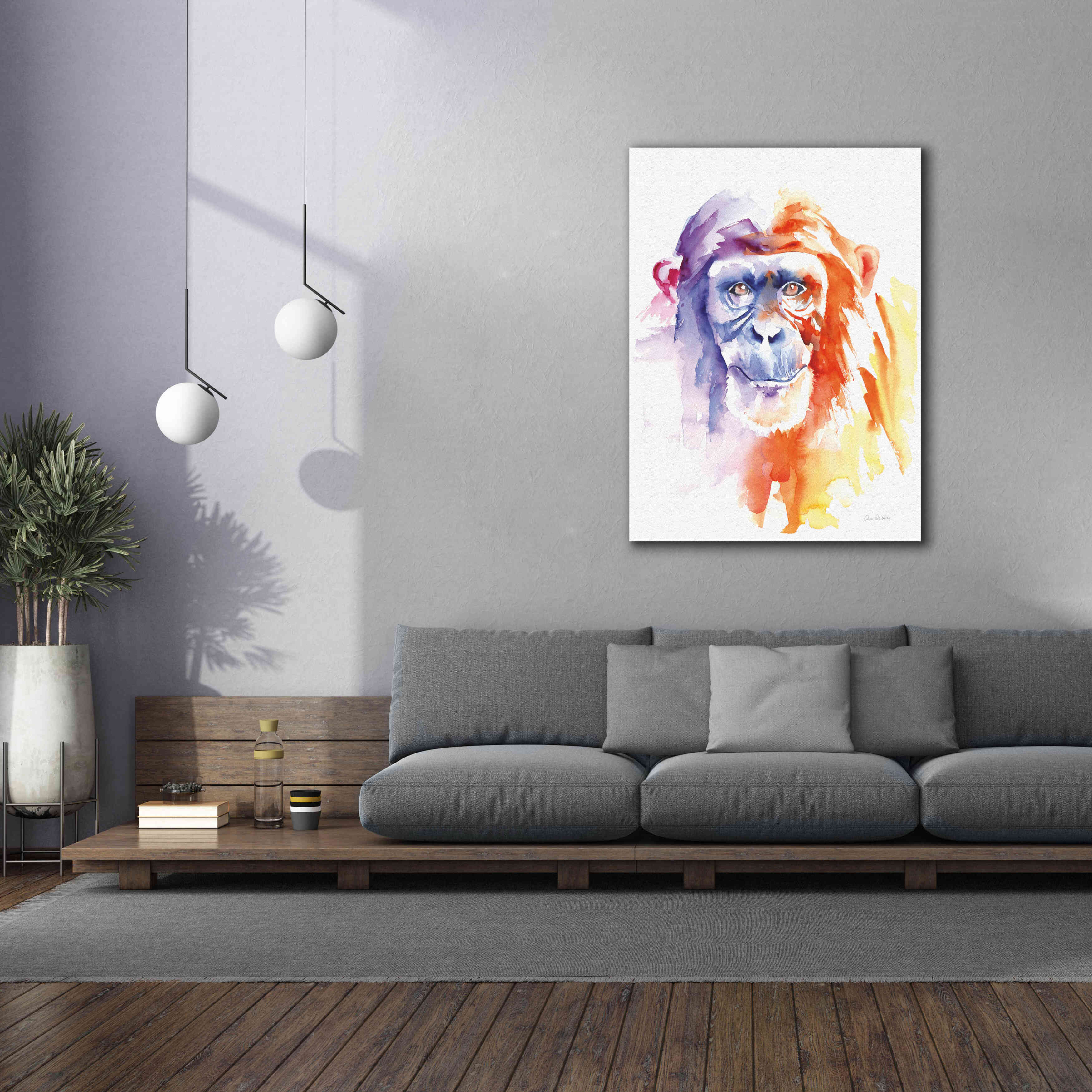 'Chimpanzee II' by Alan Majchrowicz, Giclee Canvas Wall Art,40x54