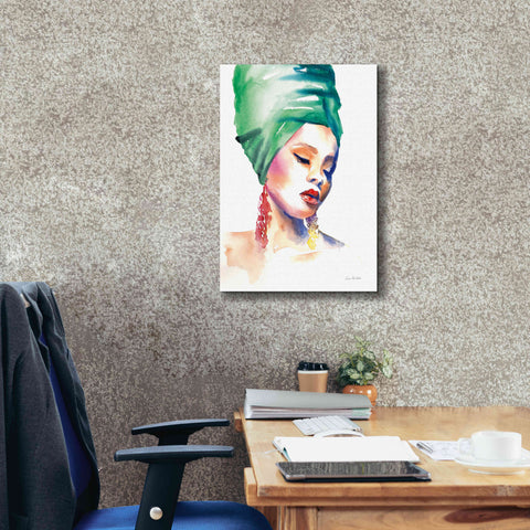 Image of 'Woman In Green' by Alan Majchrowicz, Giclee Canvas Wall Art,18x26
