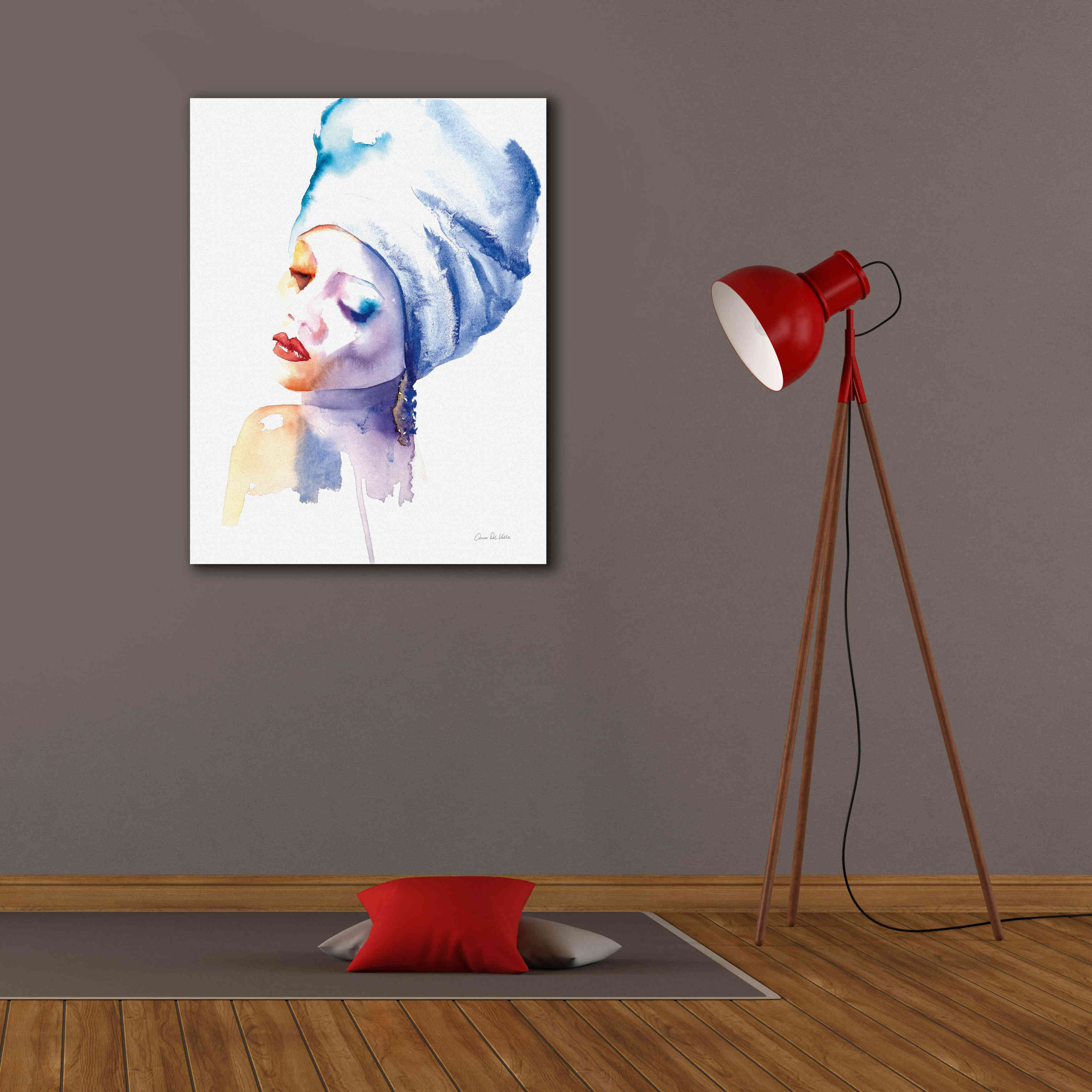 'Woman In Blue' by Alan Majchrowicz, Giclee Canvas Wall Art,26x34