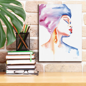 'Woman In Purple' by Alan Majchrowicz, Giclee Canvas Wall Art,12x16