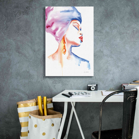 Image of 'Woman In Purple' by Alan Majchrowicz, Giclee Canvas Wall Art,18x26