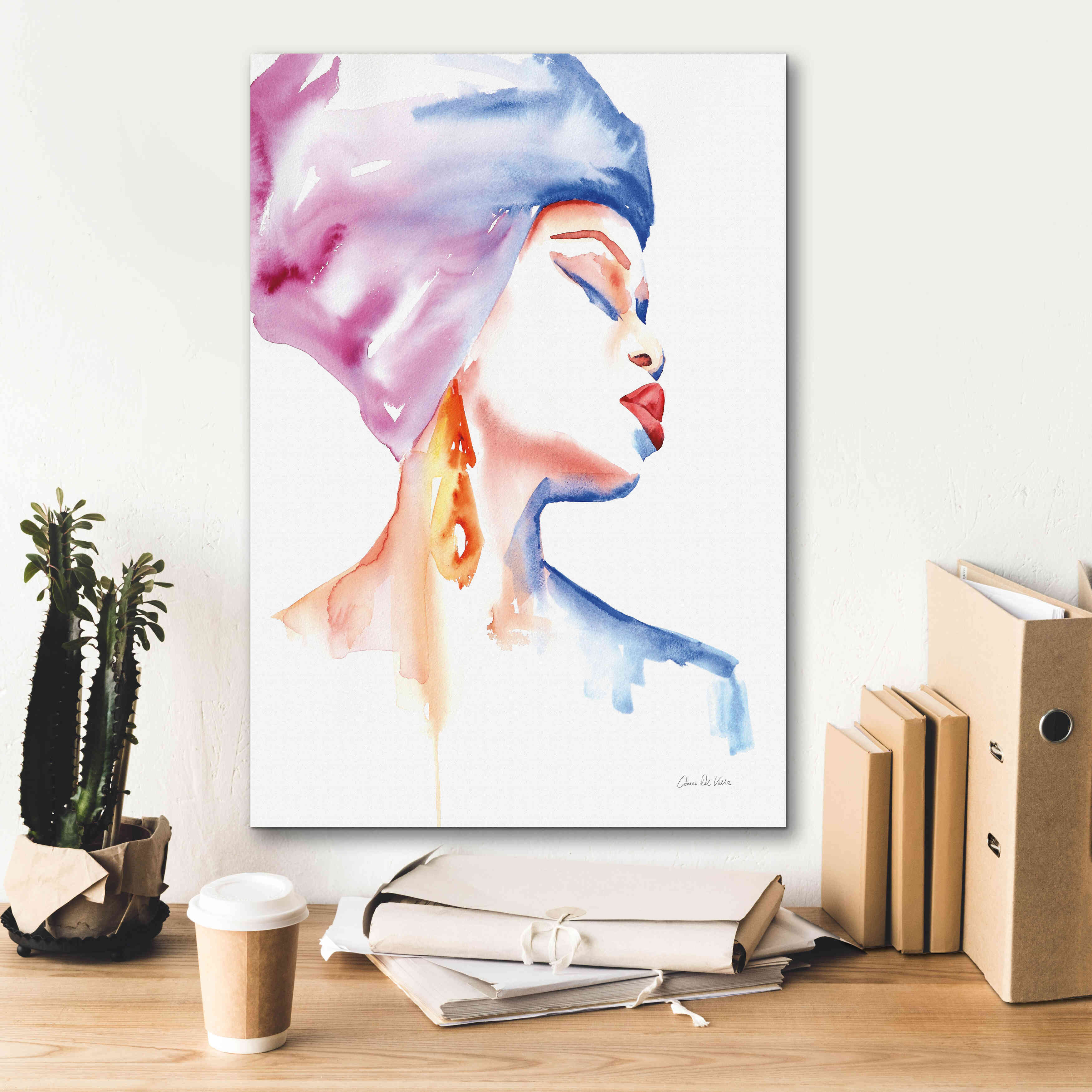 'Woman In Purple' by Alan Majchrowicz, Giclee Canvas Wall Art,18x26