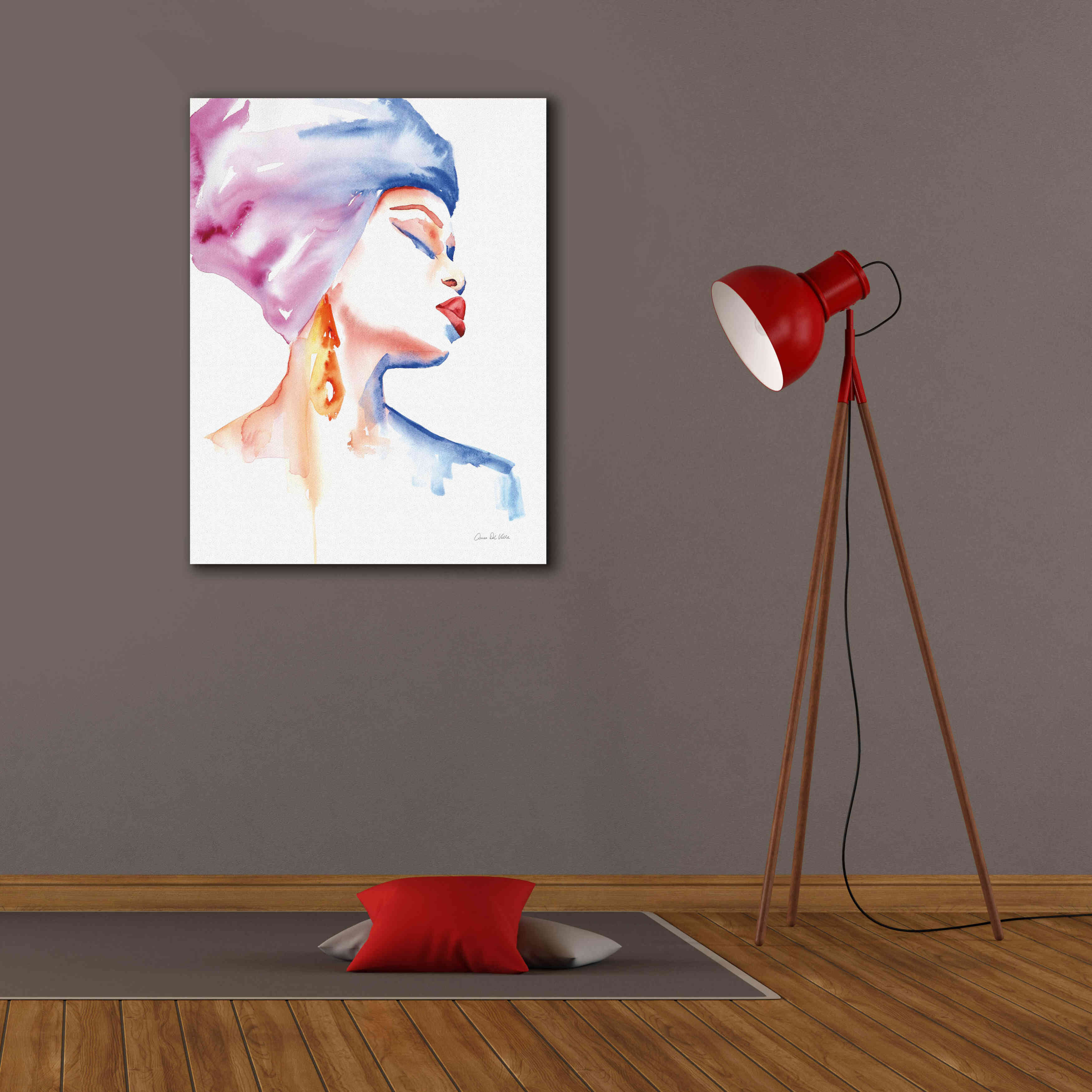 'Woman In Purple' by Alan Majchrowicz, Giclee Canvas Wall Art,26x34