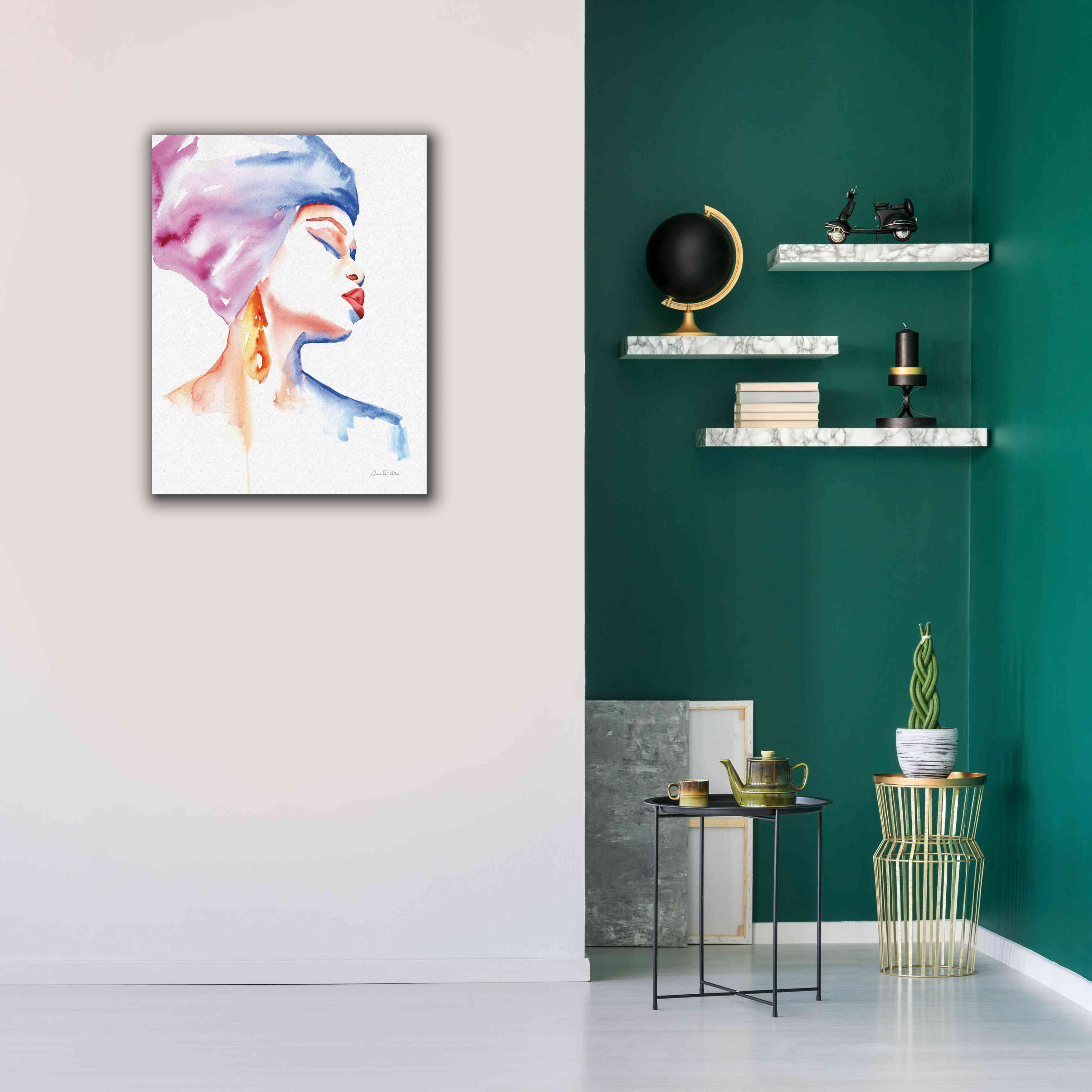 'Woman In Purple' by Alan Majchrowicz, Giclee Canvas Wall Art,26x34