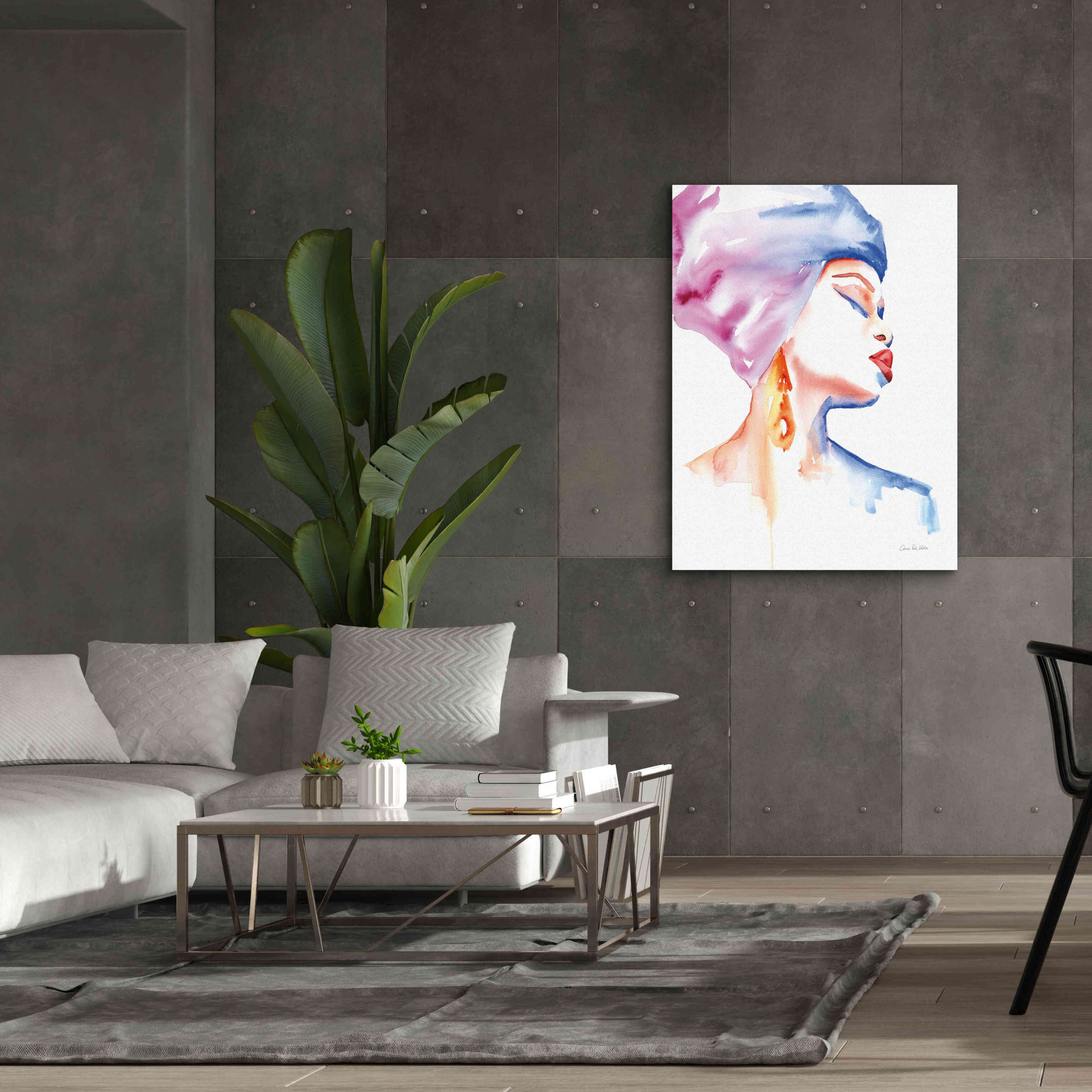 'Woman In Purple' by Alan Majchrowicz, Giclee Canvas Wall Art,40x54