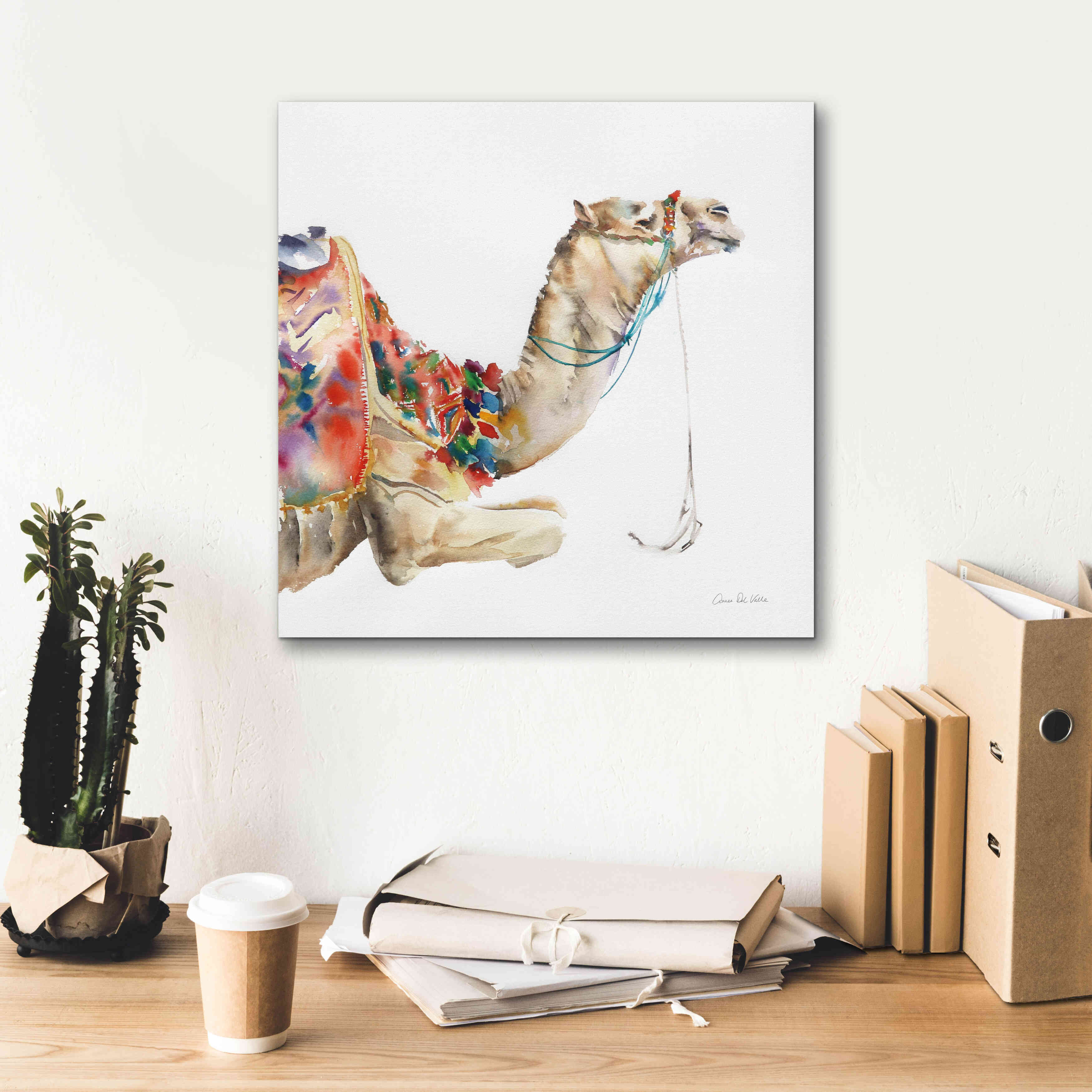 'Desert Camel I' by Alan Majchrowicz, Giclee Canvas Wall Art,18x18