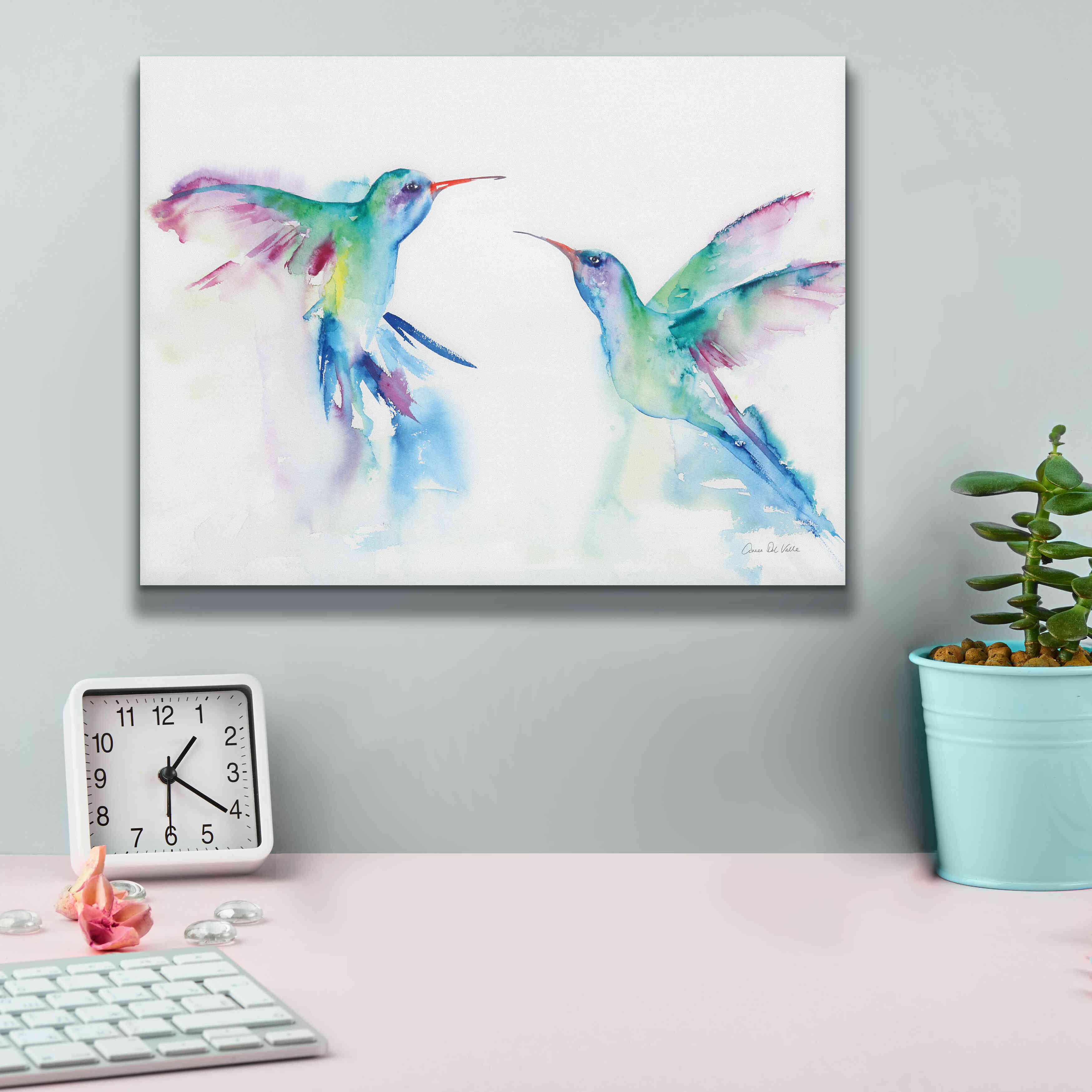 'Hummingbirds I' by Alan Majchrowicz, Giclee Canvas Wall Art,16x12