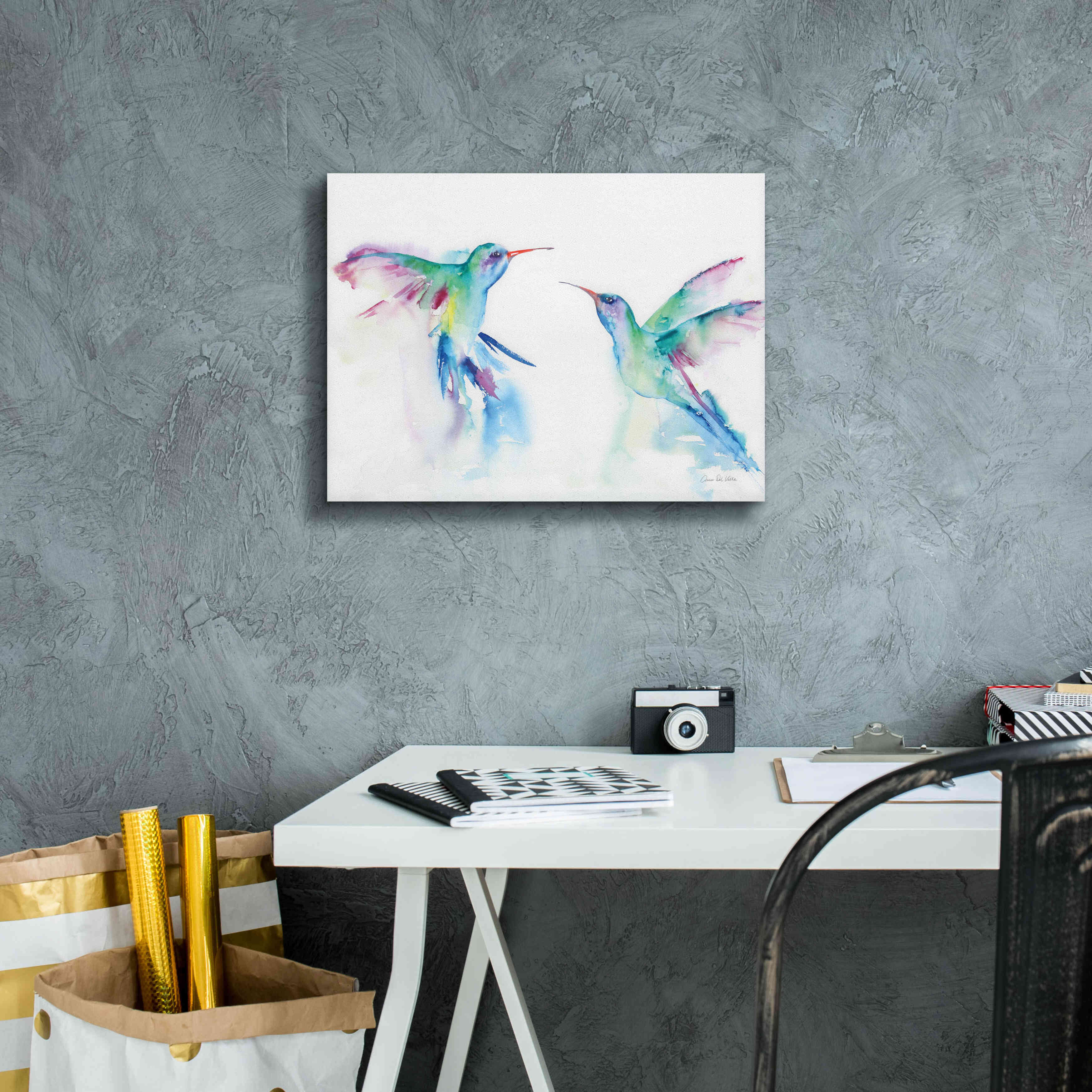 'Hummingbirds I' by Alan Majchrowicz, Giclee Canvas Wall Art,16x12