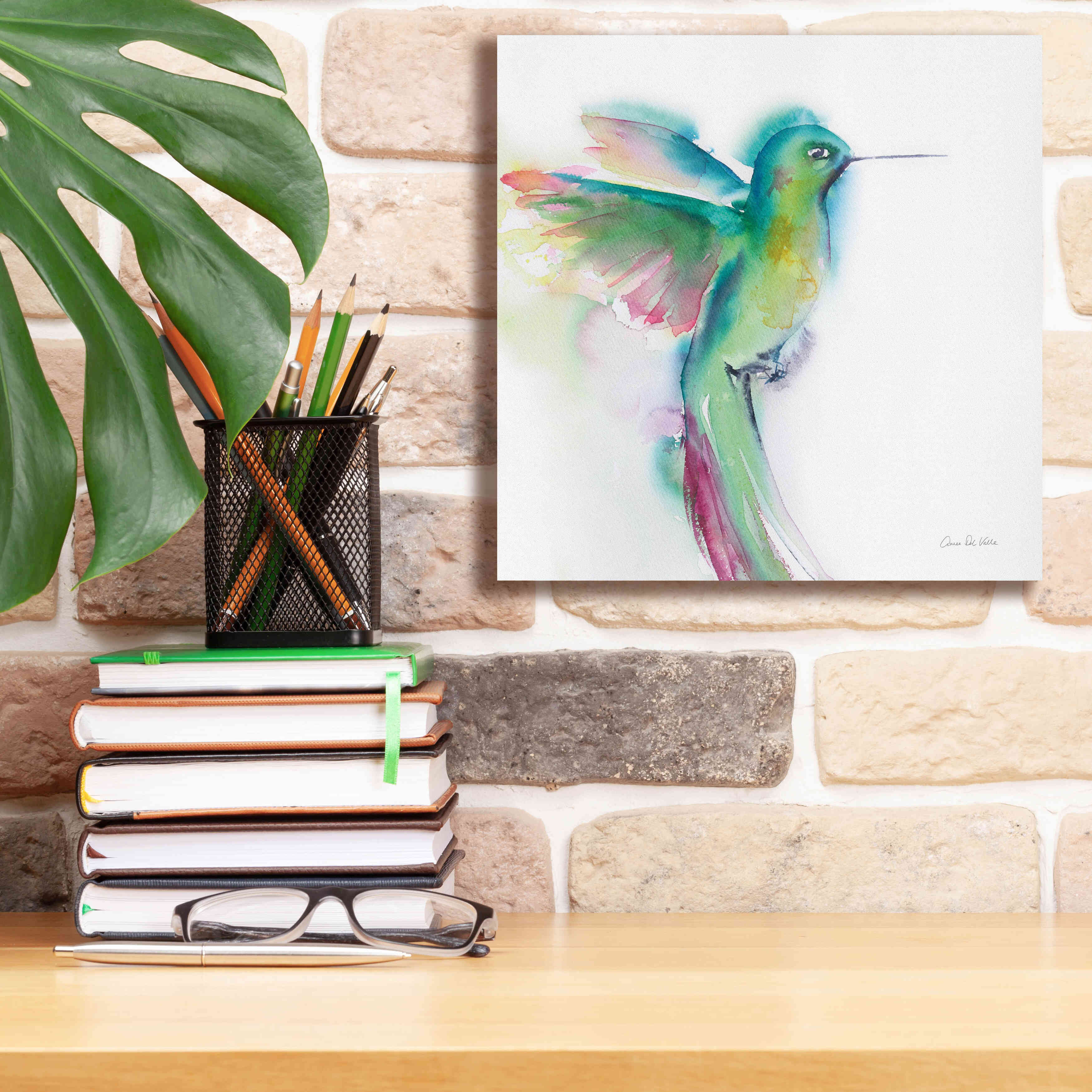 'Hummingbirds II' by Alan Majchrowicz, Giclee Canvas Wall Art,12x12