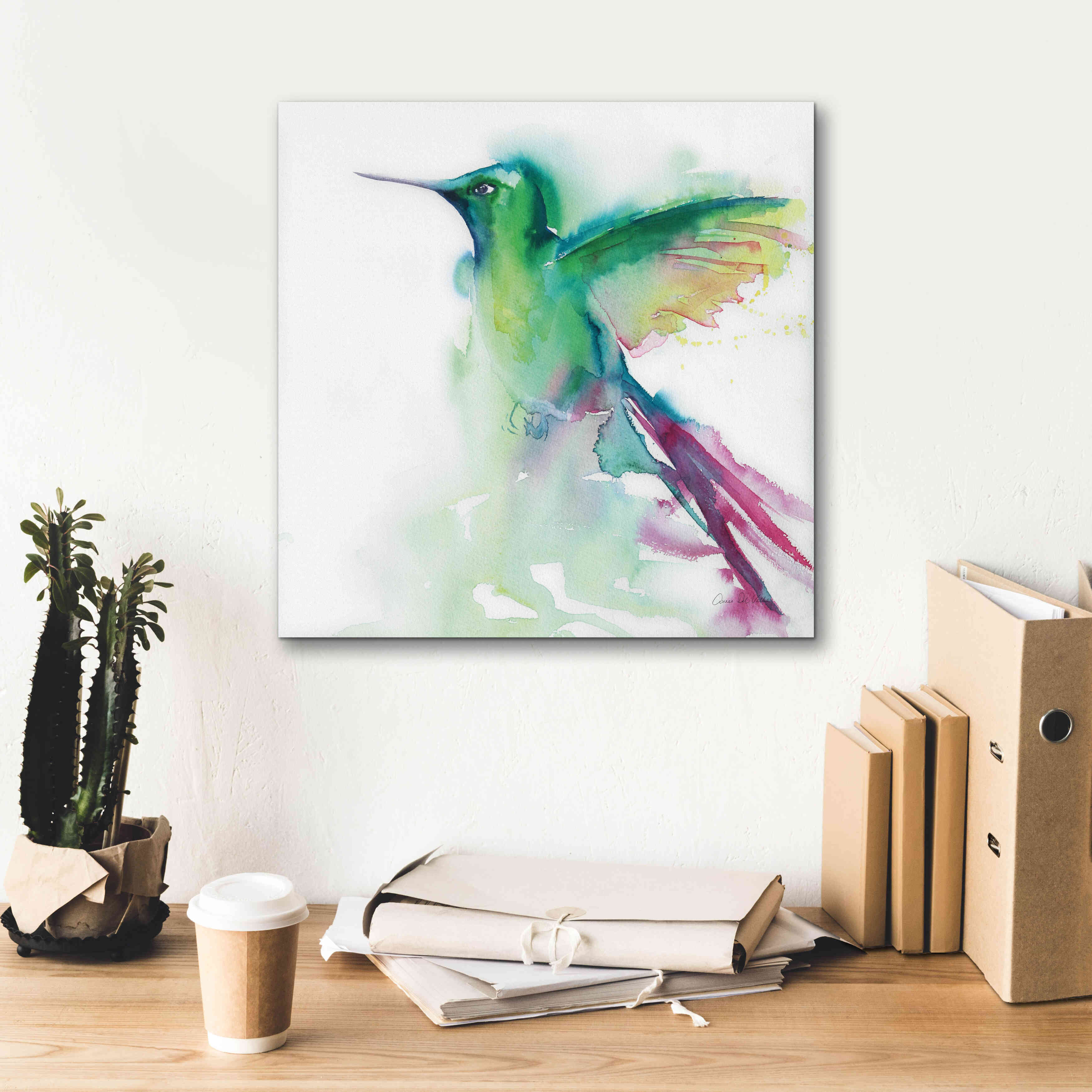 'Hummingbirds III' by Alan Majchrowicz, Giclee Canvas Wall Art,18x18