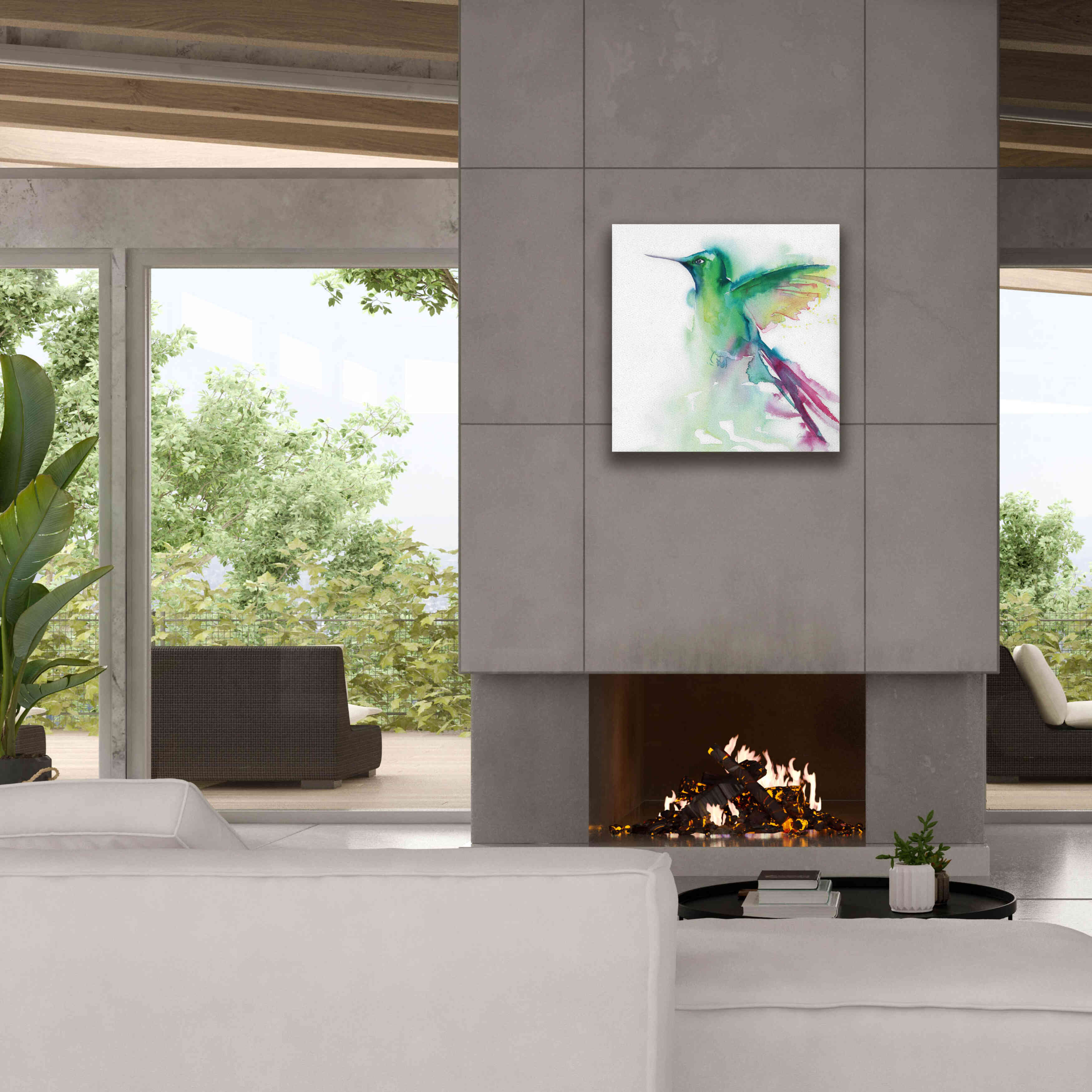 'Hummingbirds III' by Alan Majchrowicz, Giclee Canvas Wall Art,26x26