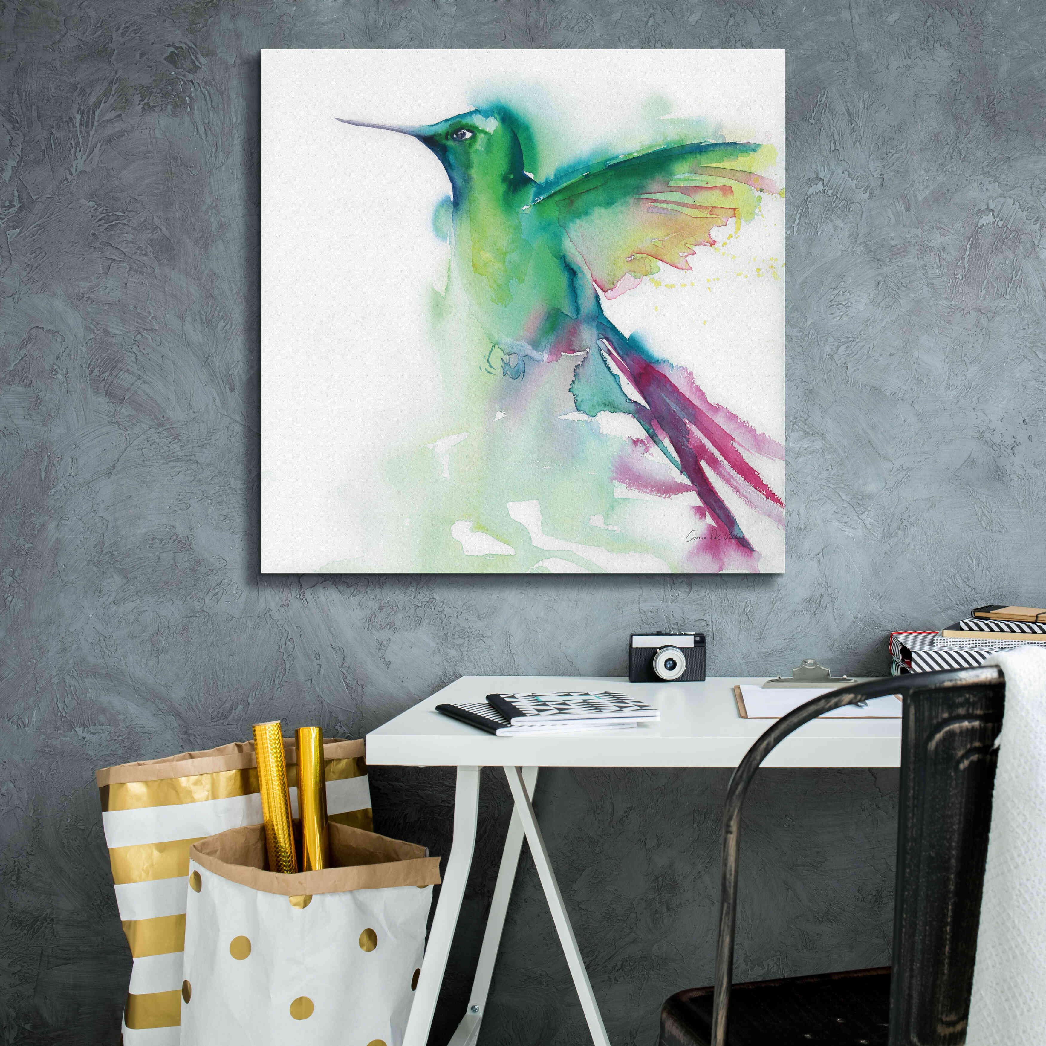 'Hummingbirds III' by Alan Majchrowicz, Giclee Canvas Wall Art,26x26