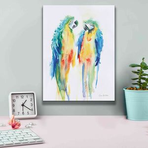 'Colorful Parrots I' by Alan Majchrowicz, Giclee Canvas Wall Art,12x16