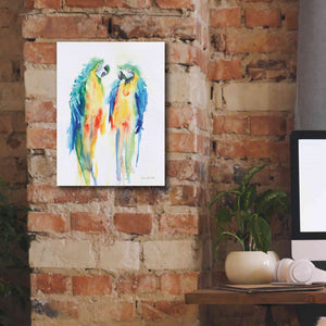 'Colorful Parrots I' by Alan Majchrowicz, Giclee Canvas Wall Art,12x16