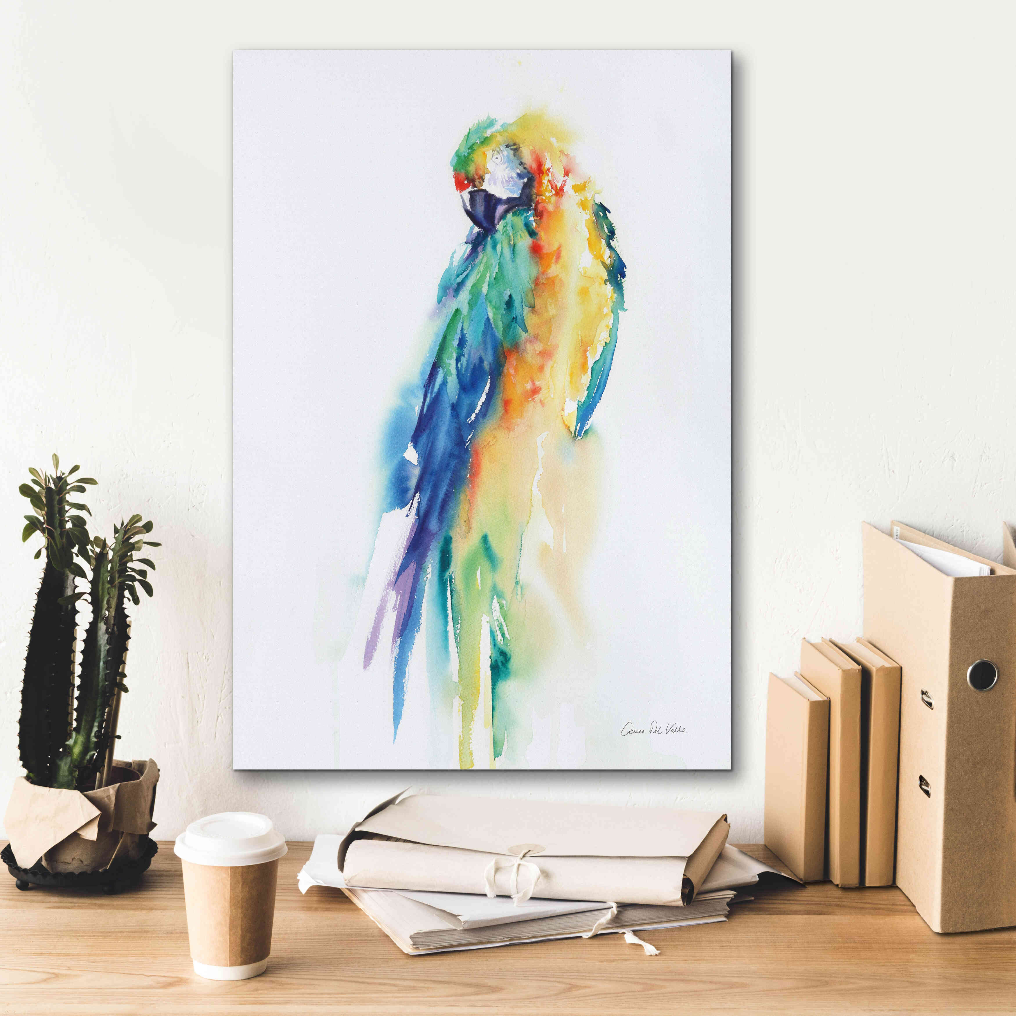 'Colorful Parrots II' by Alan Majchrowicz, Giclee Canvas Wall Art,18x26