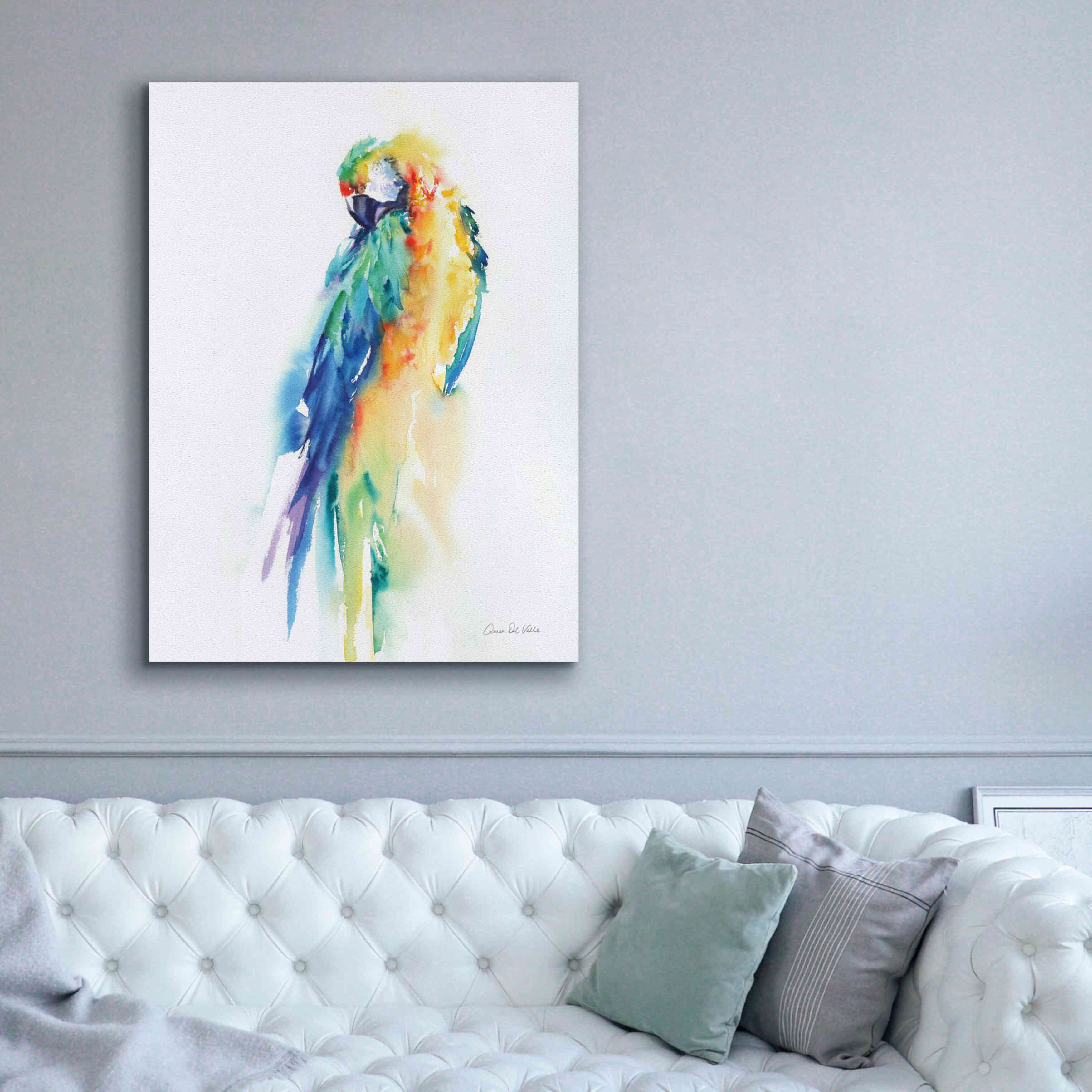 'Colorful Parrots II' by Alan Majchrowicz, Giclee Canvas Wall Art,40x54