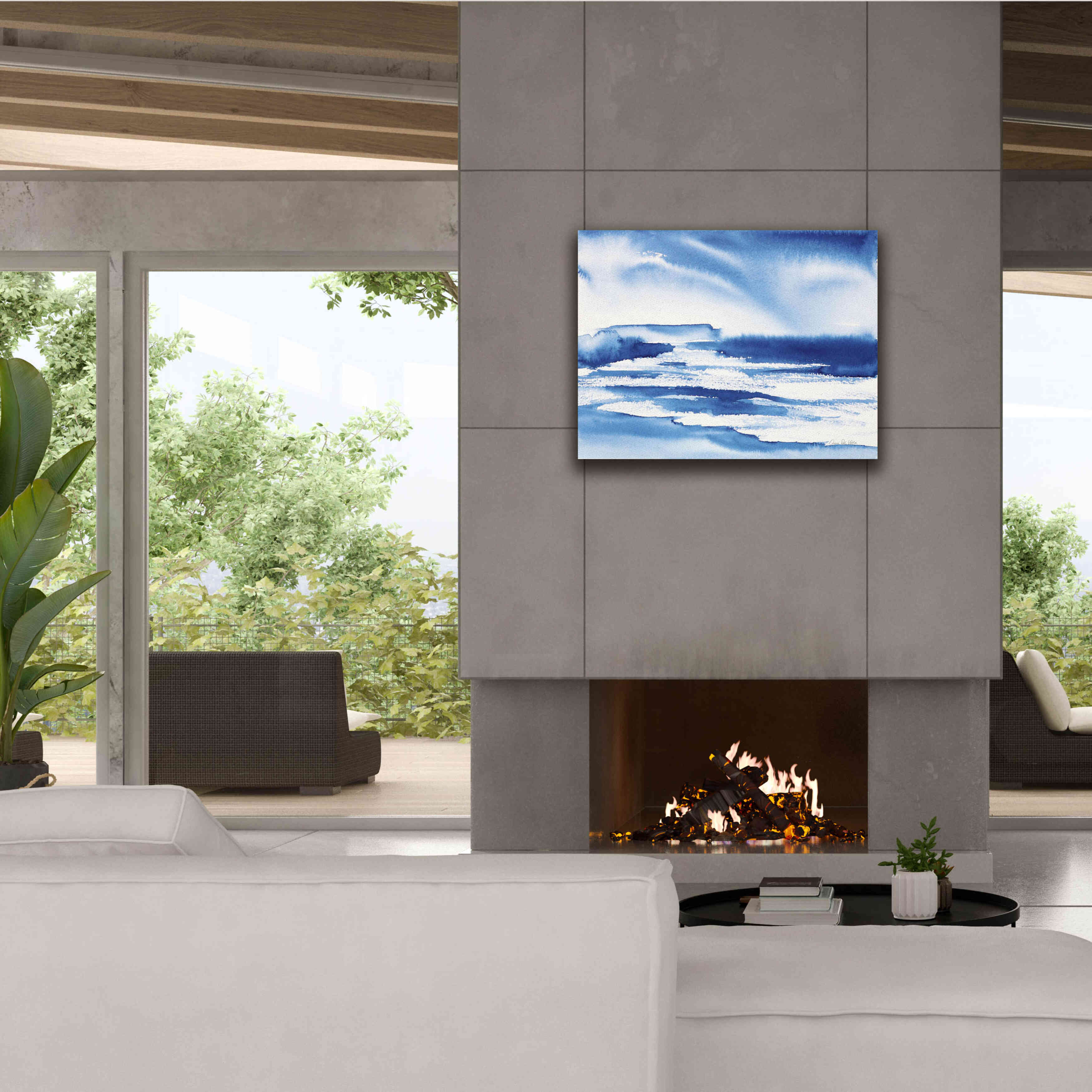 'Ocean Blue I' by Alan Majchrowicz, Giclee Canvas Wall Art,34x26