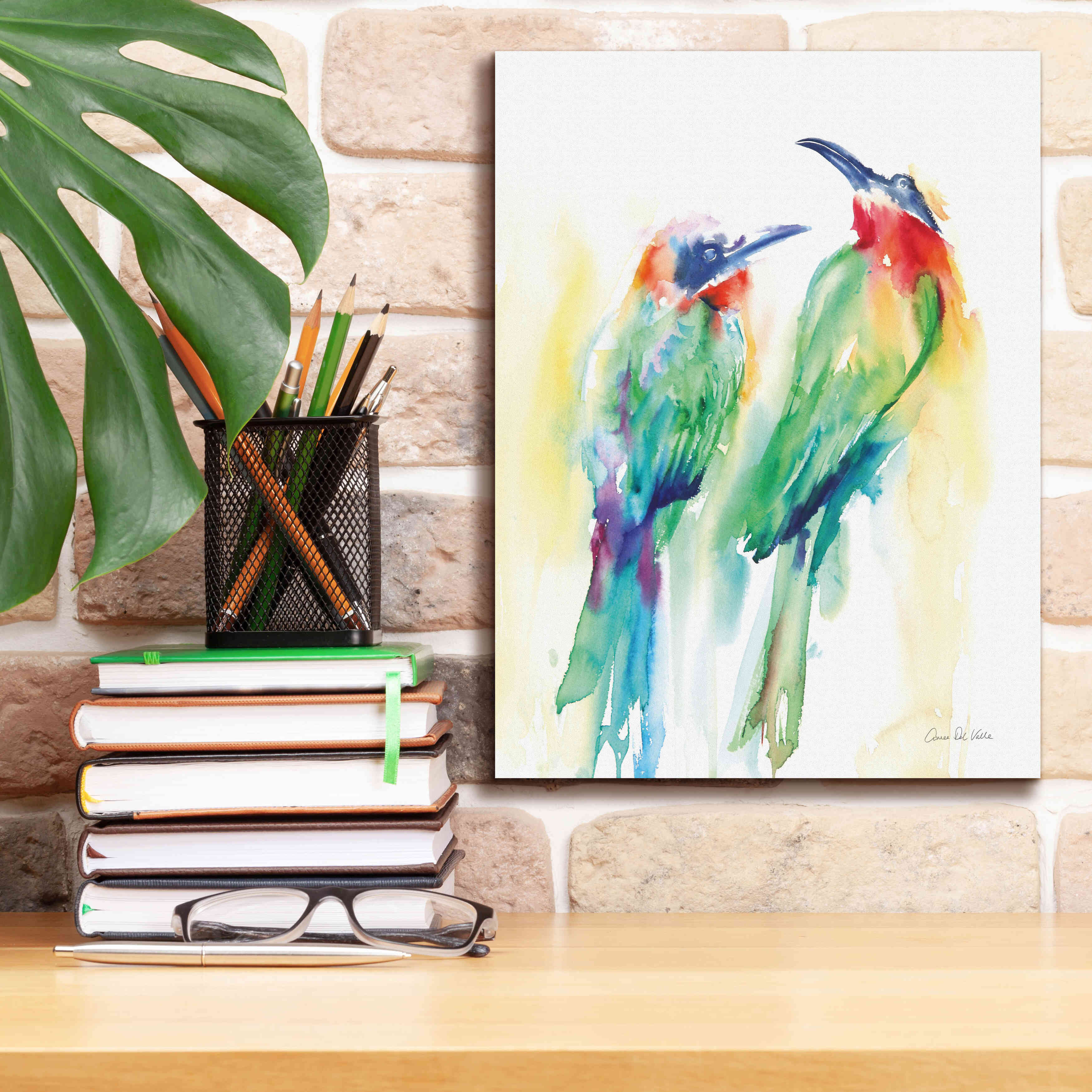 'Tropical Birds' by Alan Majchrowicz, Giclee Canvas Wall Art,12x16