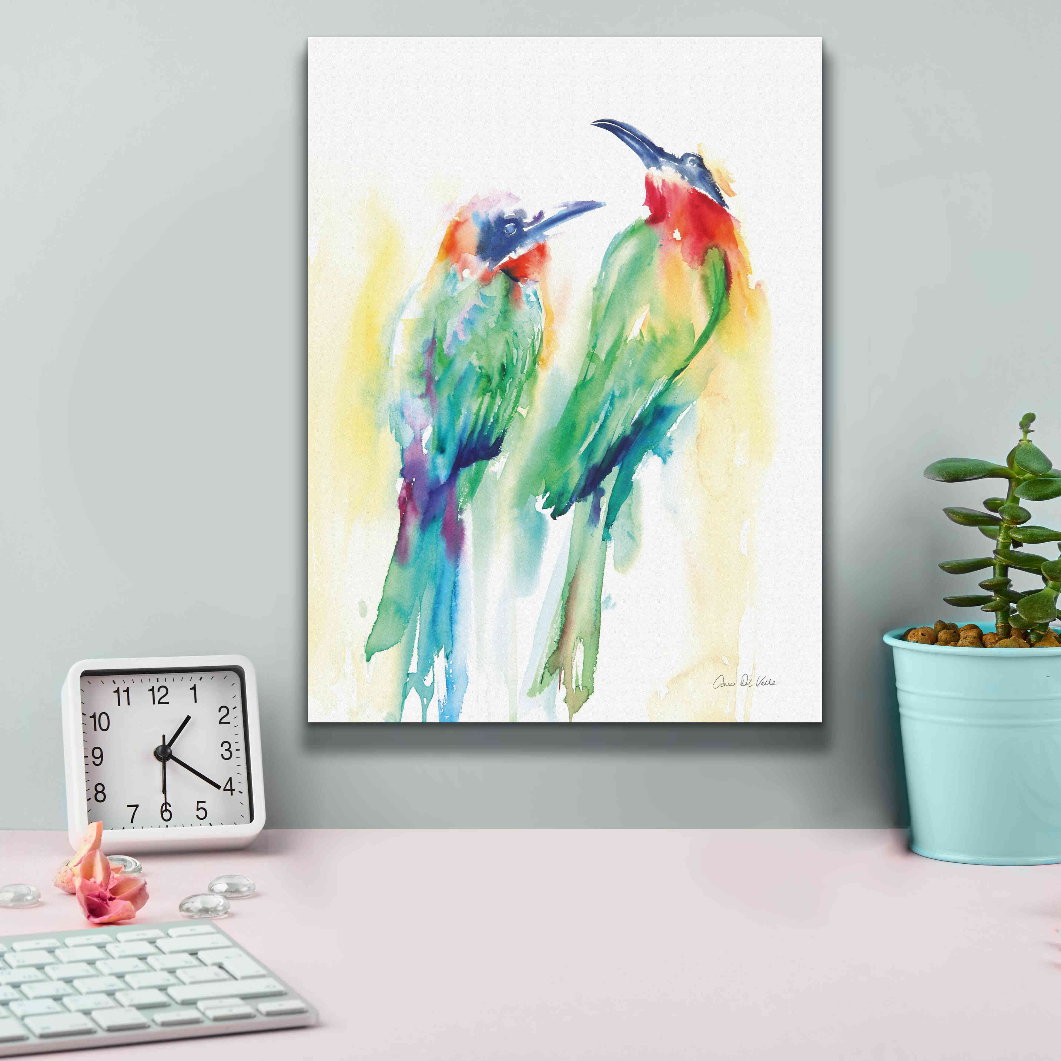 'Tropical Birds' by Alan Majchrowicz, Giclee Canvas Wall Art,12x16