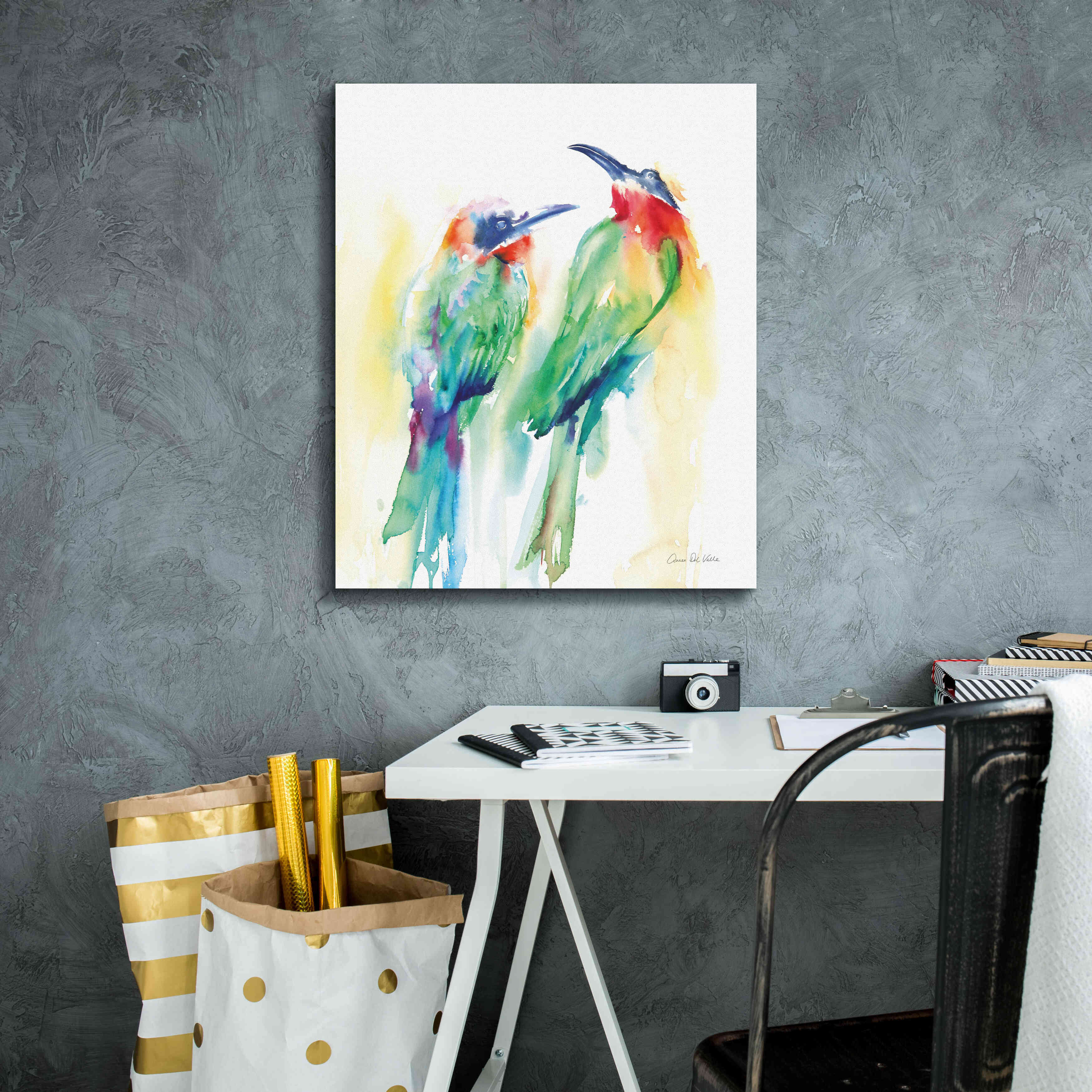 'Tropical Birds' by Alan Majchrowicz, Giclee Canvas Wall Art,20x24