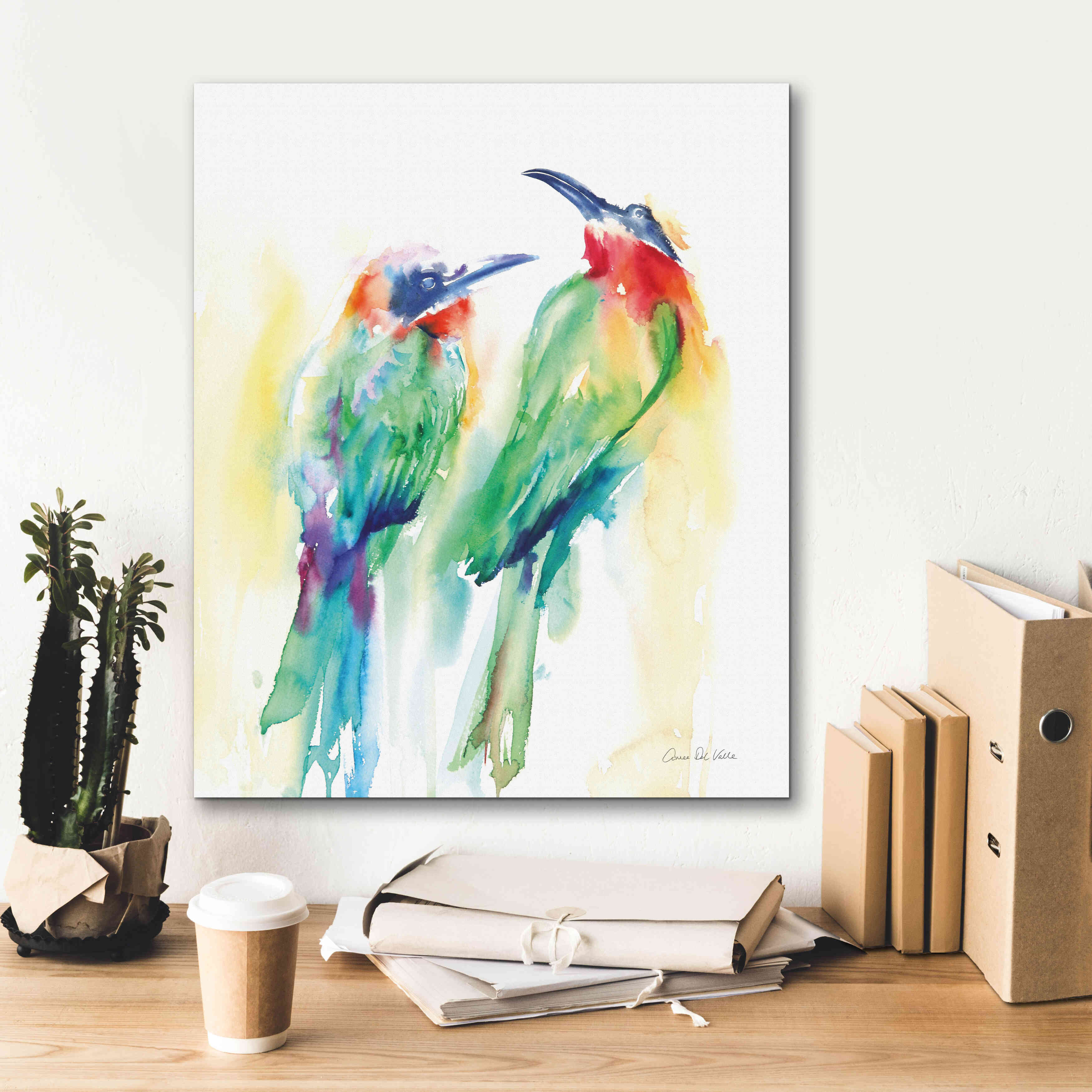 'Tropical Birds' by Alan Majchrowicz, Giclee Canvas Wall Art,20x24