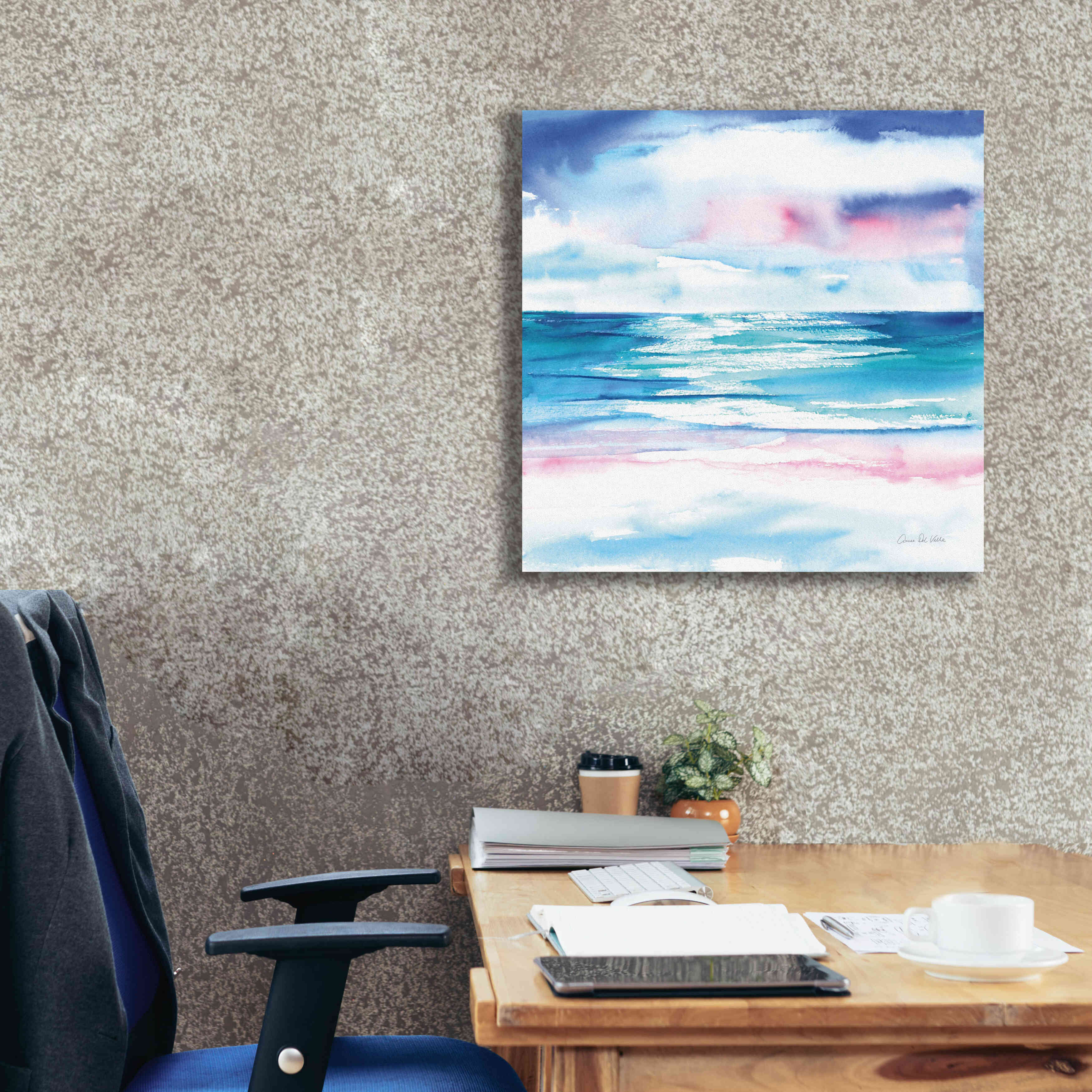 'Turquoise Sea I' by Alan Majchrowicz, Giclee Canvas Wall Art,26x26