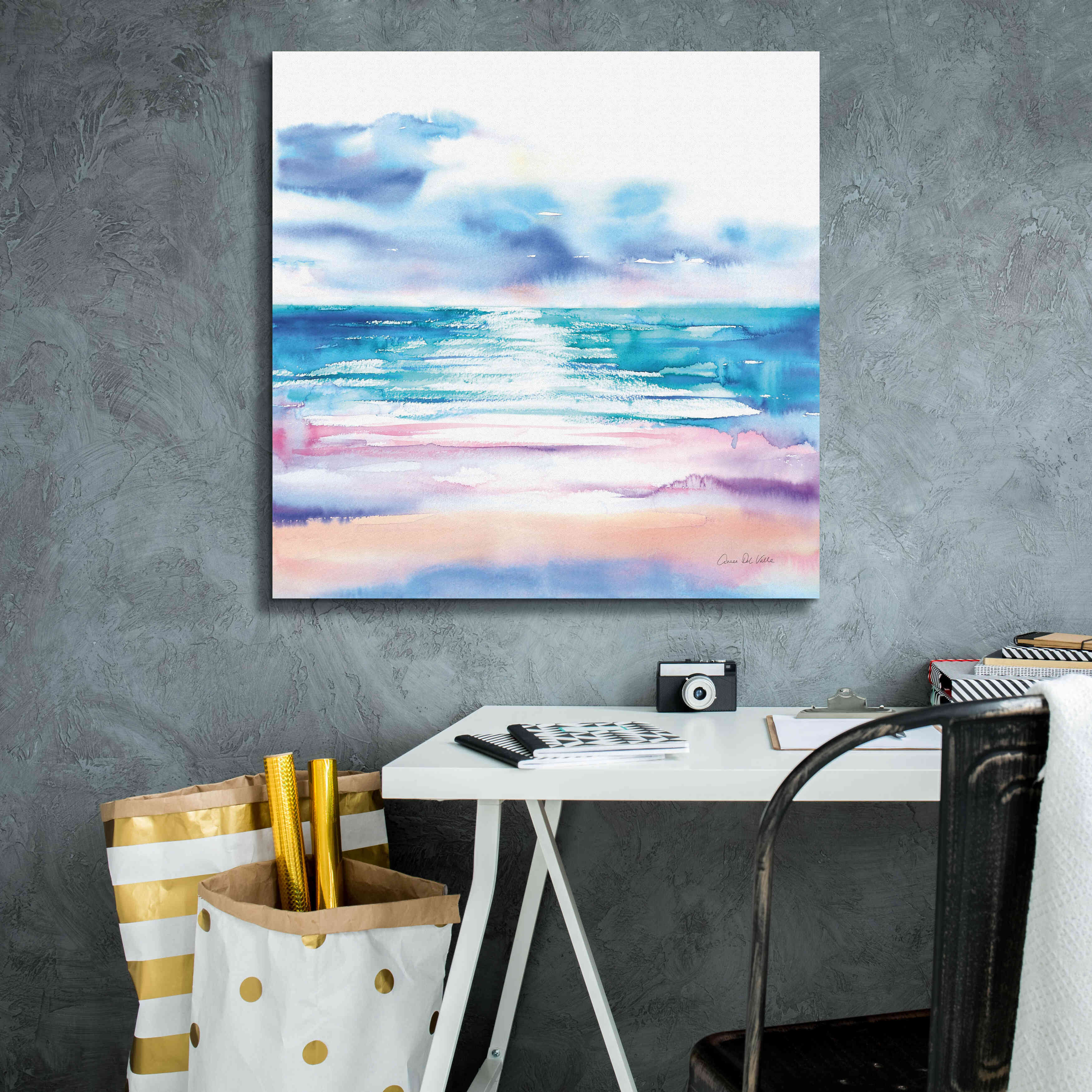 'Turquoise Sea II' by Alan Majchrowicz, Giclee Canvas Wall Art,26x26