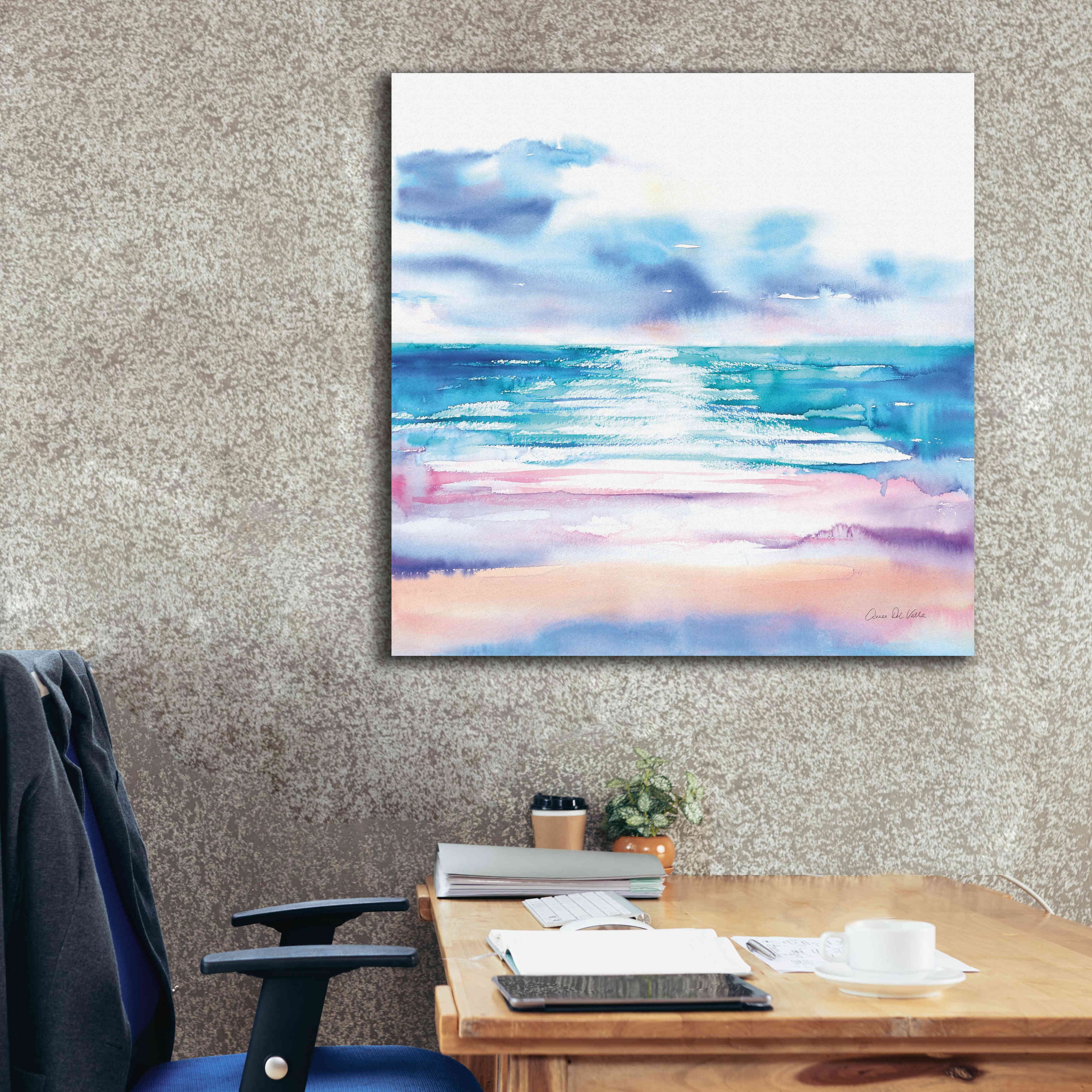 'Turquoise Sea II' by Alan Majchrowicz, Giclee Canvas Wall Art,37x37