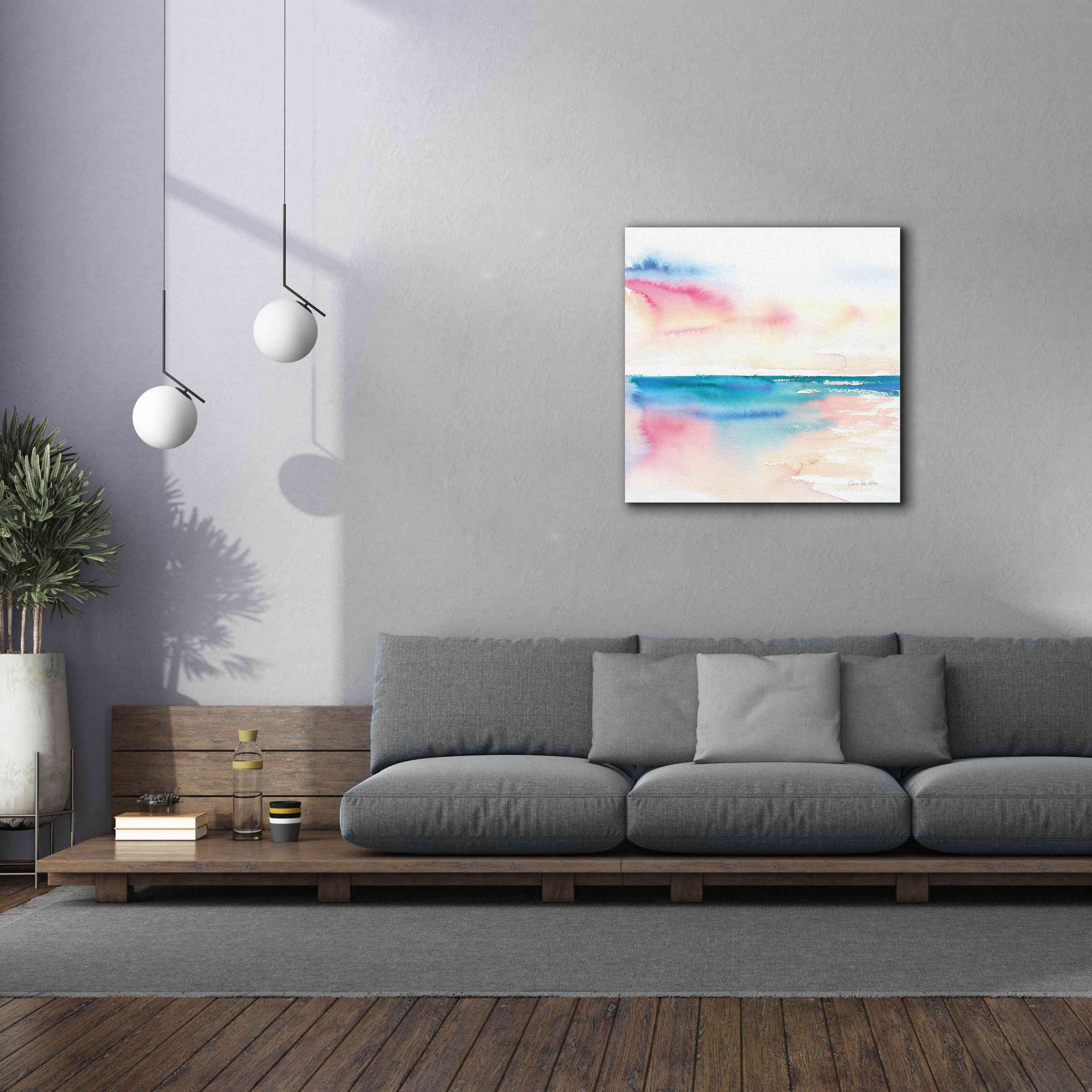 'Vivid Coast' by Alan Majchrowicz, Giclee Canvas Wall Art,37x37