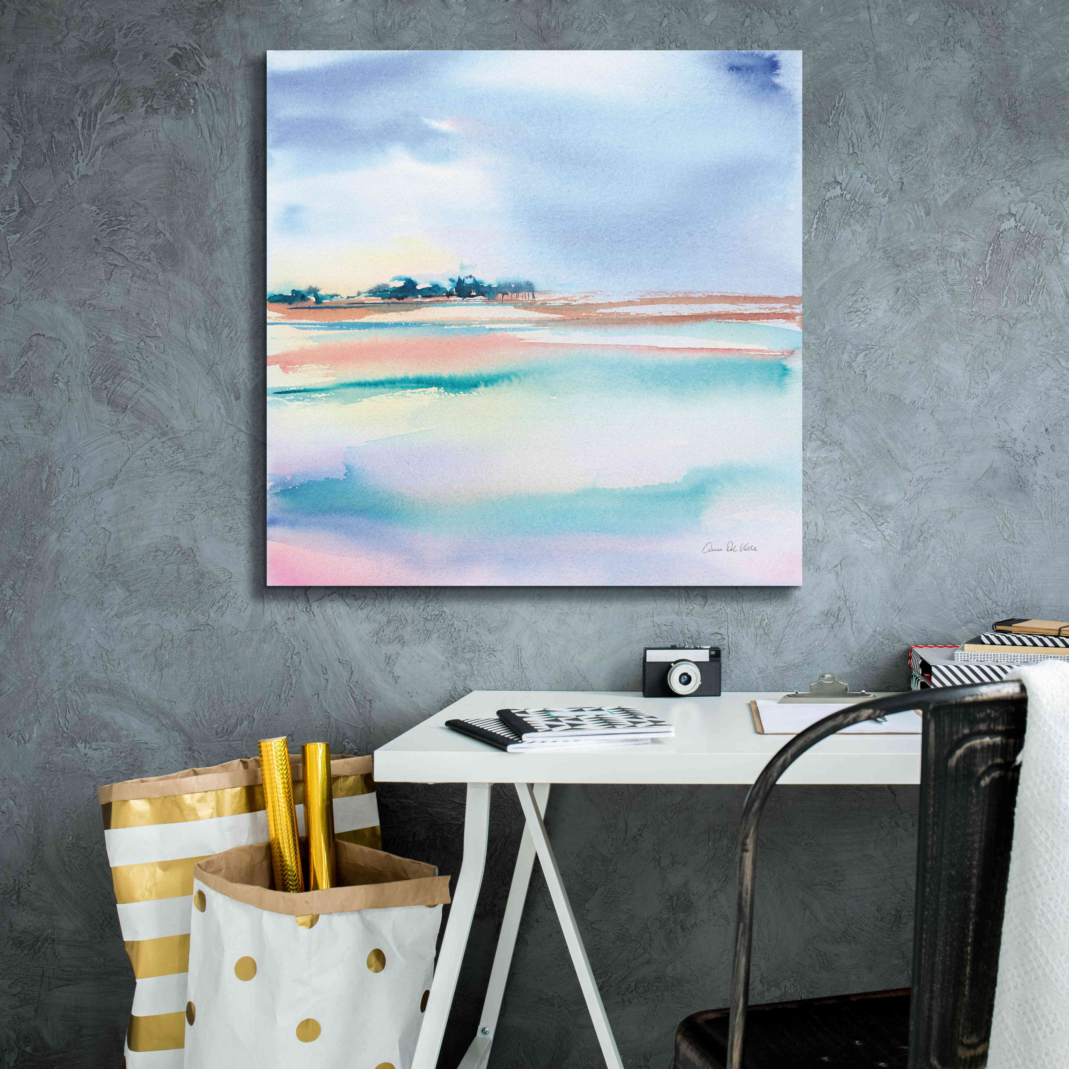 'Water And Sand' by Alan Majchrowicz, Giclee Canvas Wall Art,26x26
