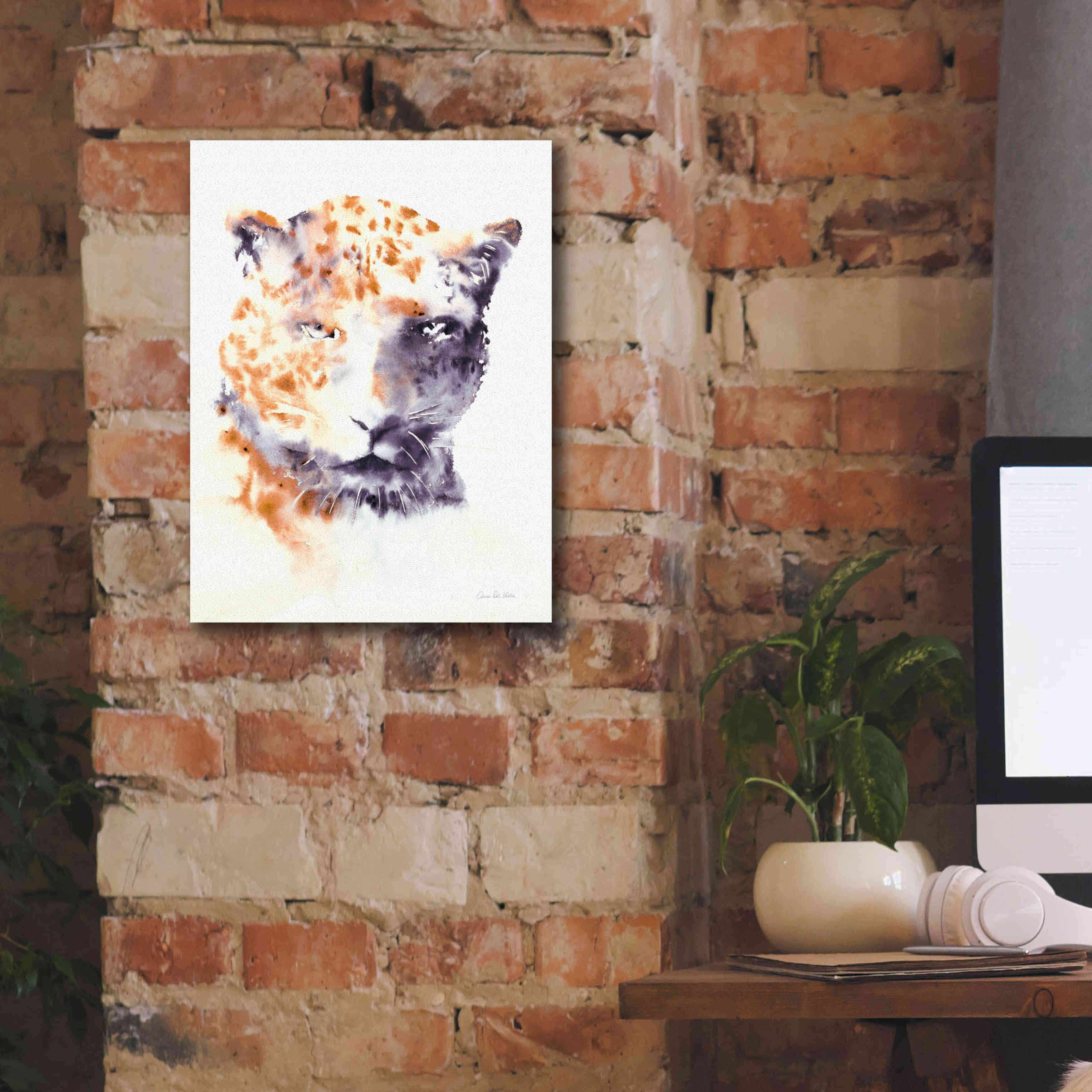 'Cheetah Neutral' by Alan Majchrowicz, Giclee Canvas Wall Art,12x16