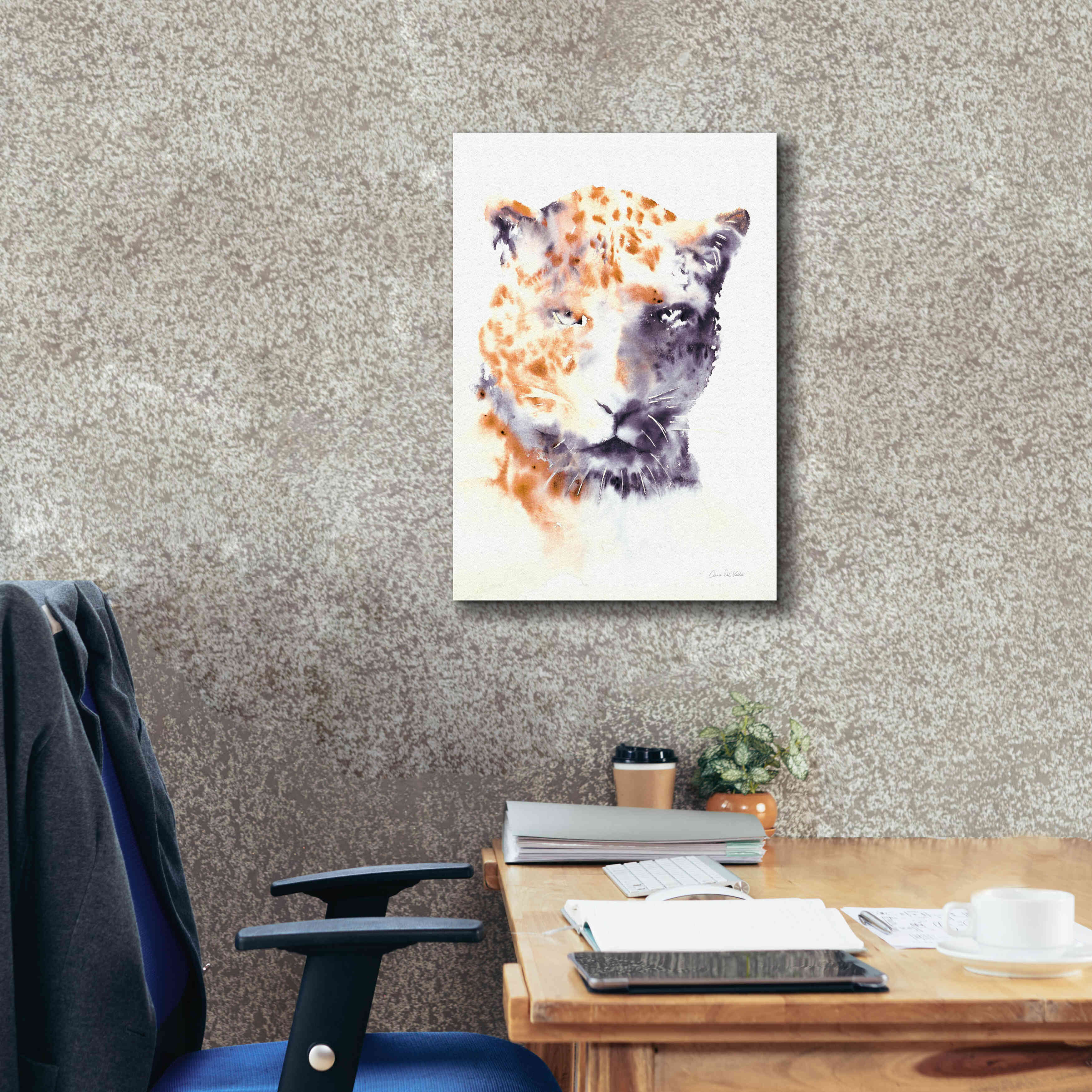 'Cheetah Neutral' by Alan Majchrowicz, Giclee Canvas Wall Art,18x26